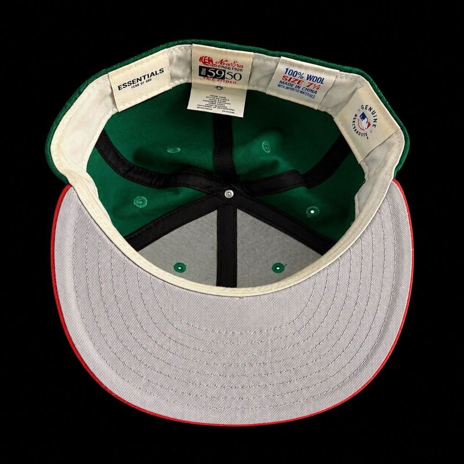 Essentials × Fear of God × New Era New Era 5950 FOG Fear of God Miami Green/Orange Fitted 7 1/8 Size ONE SIZE - 2 Thumbnail