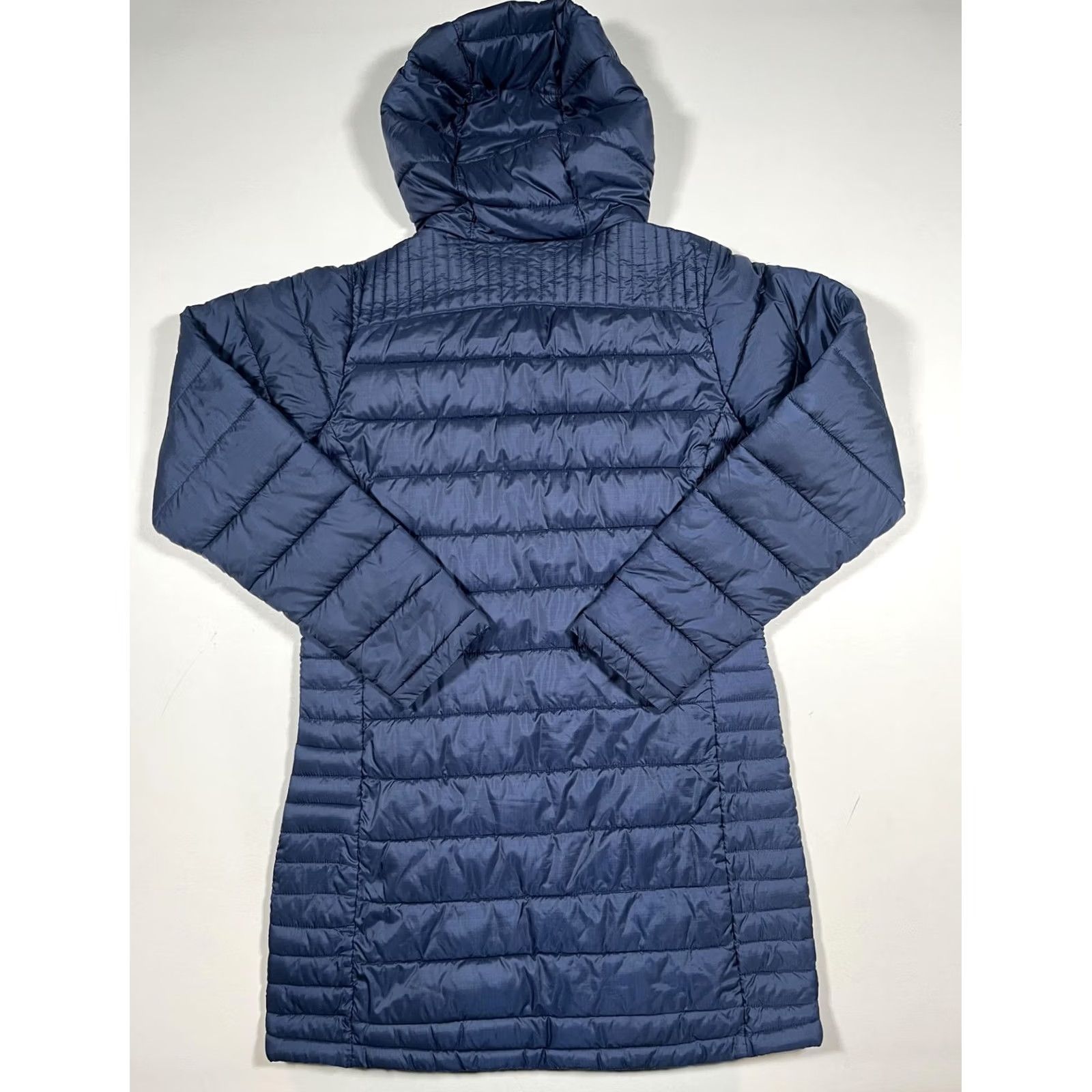 Vintage Columbia Womens Small Blue Hooded Puffer Coat Mid-Length Quilted Winter Warm Regular Zip Pocket Size S / US 4 / IT 40 - 2 Thumbnail