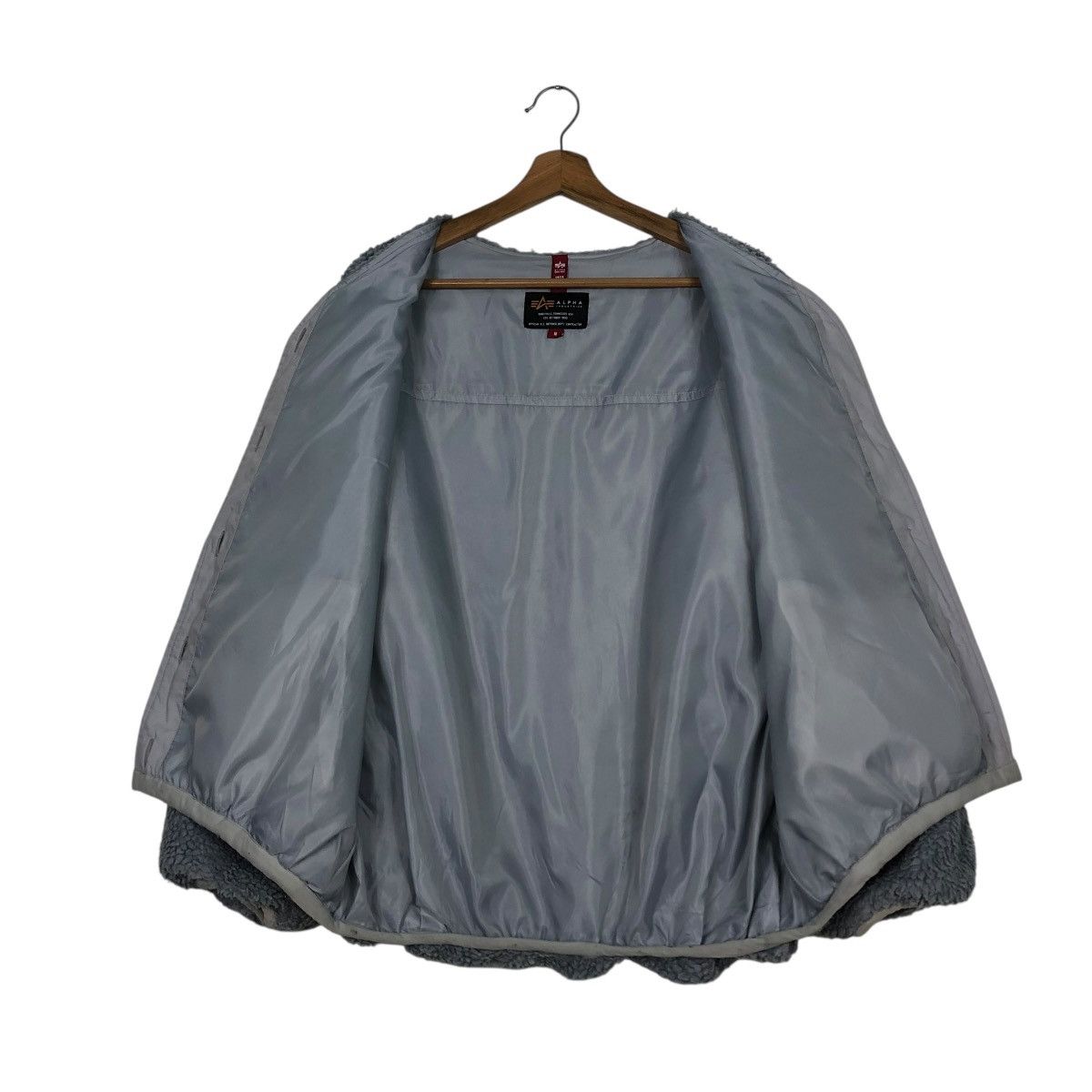 Alpha Industries 🔥VINTAGE DIP PILE FLEECE JACKET BUTTON ALPHA INDUSTRIES Size US M / EU 48-50 / 2 - 15 Thumbnail