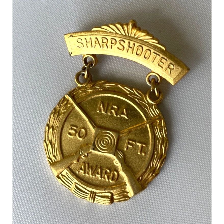 Vintage Vintage Sharpshooter NRA 50 Ft Award Medal By Blackinton Size ONE SIZE - 2 Thumbnail