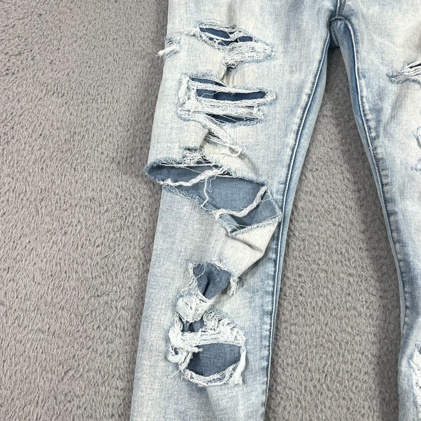 American Eagle Outfitters American Eagle Jeans Womens 4 Skinny High Rise Jegging Light Distressed Stretch Blue 4 Size 27" / US 4 / IT 40 - 2 Thumbnail