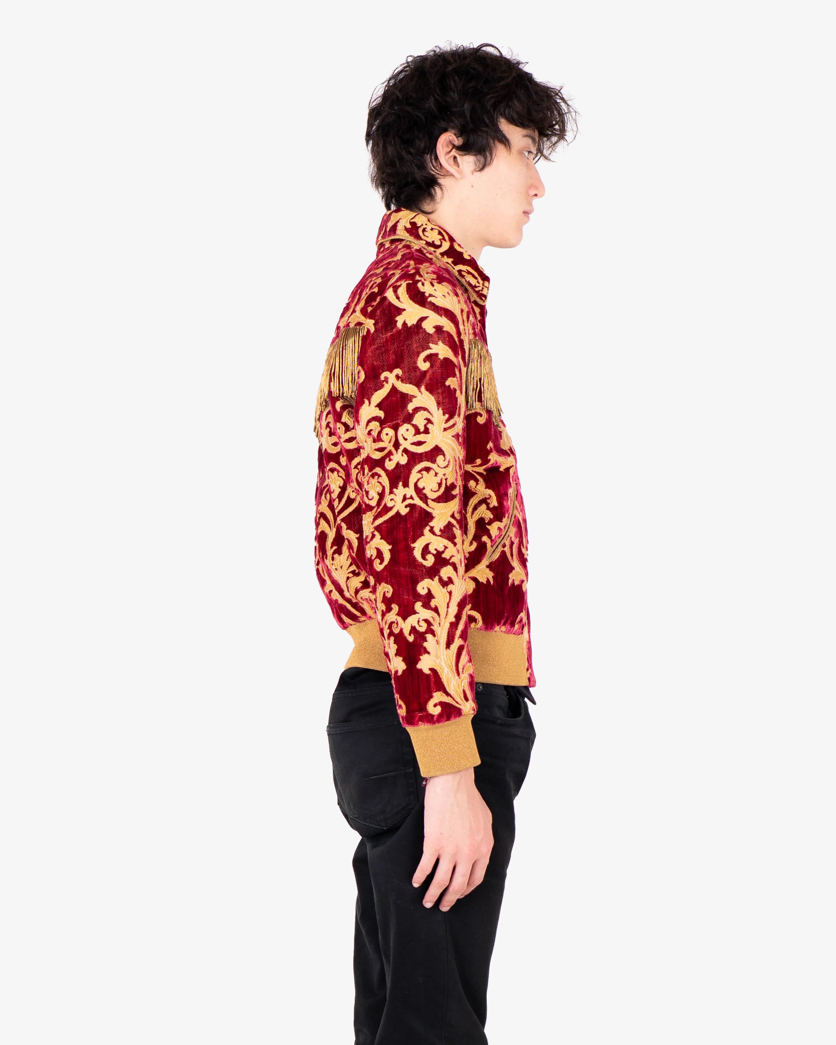Saint Laurent Paris Brocade Fringe Bomber Jacket (FW16) Size US M / EU 48-50 / 2 - 8 Thumbnail