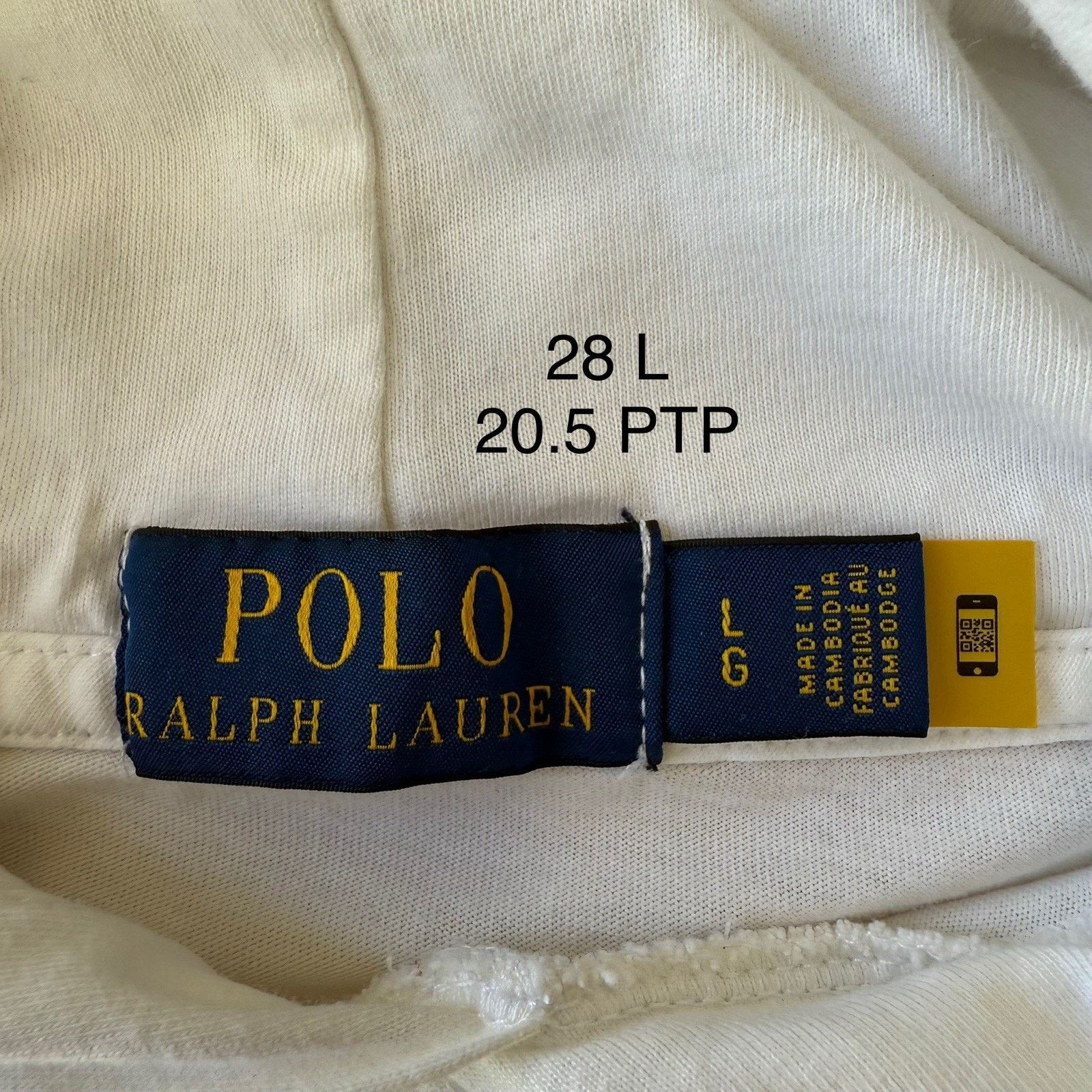 Polo Ralph Lauren Polo Bear By Ralph Lauren Hooded Shirt L White Long Sleeve Size US L / EU 52-54 / 3 - 8 Thumbnail