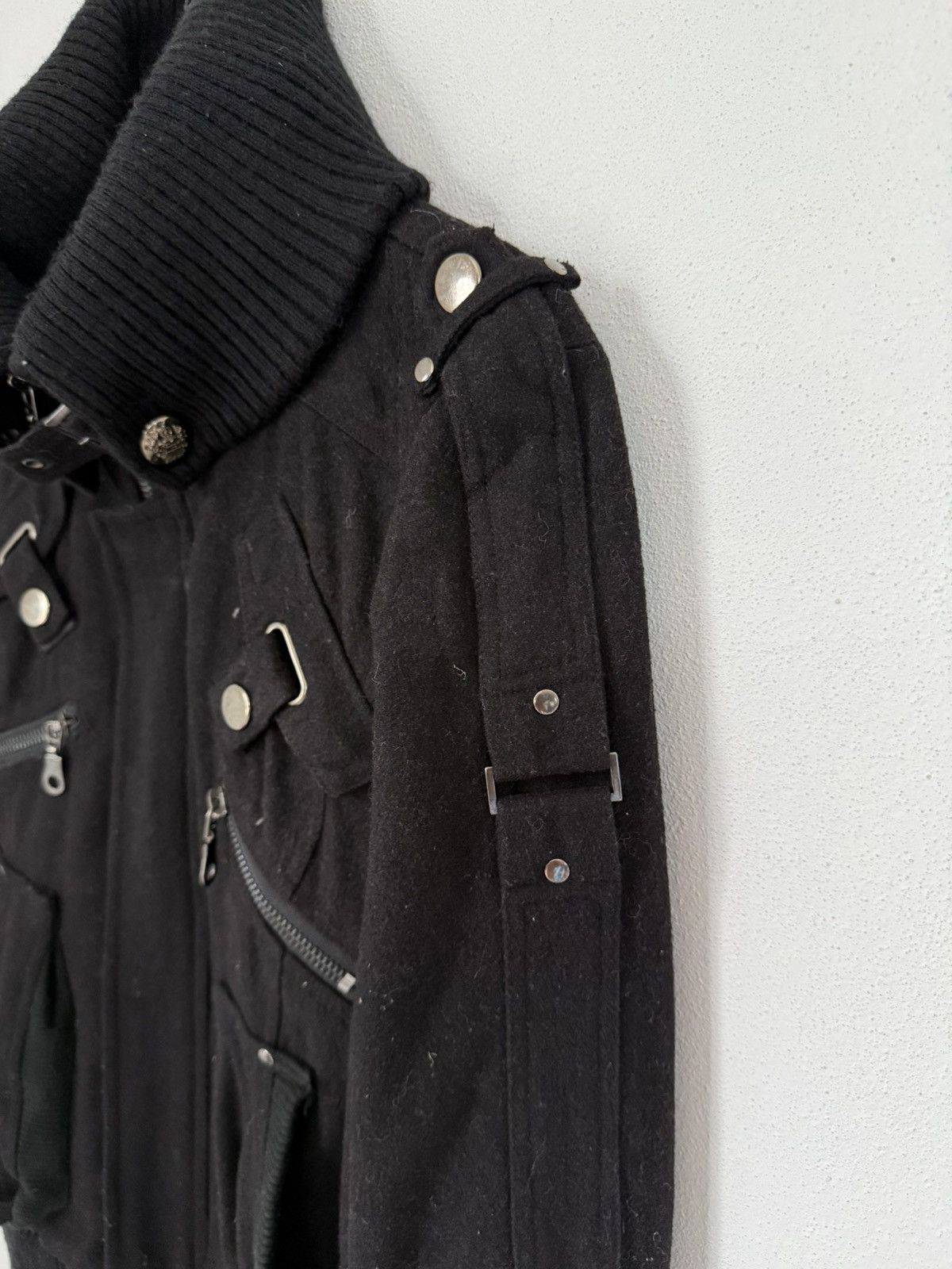 Japanese Brand Dark Aesthetic Jacket Buckle Ribbed High Collar Gothic Edge Size US XL / EU 56 / 4 - 6 Thumbnail