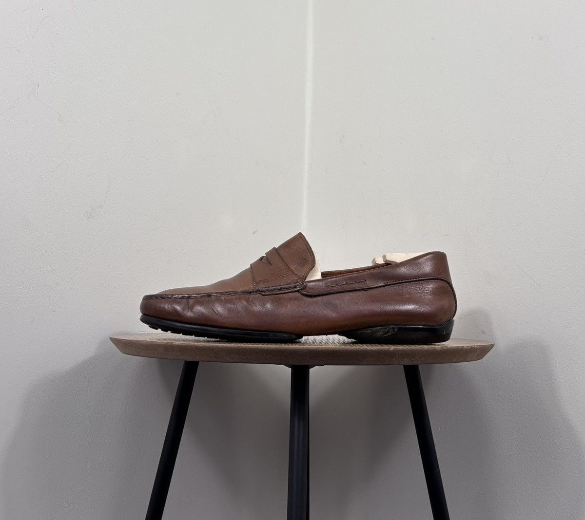 Tod's Tod’s Men’s Brown Leather Gommino Penny Loafers Shoes Size US 9 / EU 42 - 11 Thumbnail