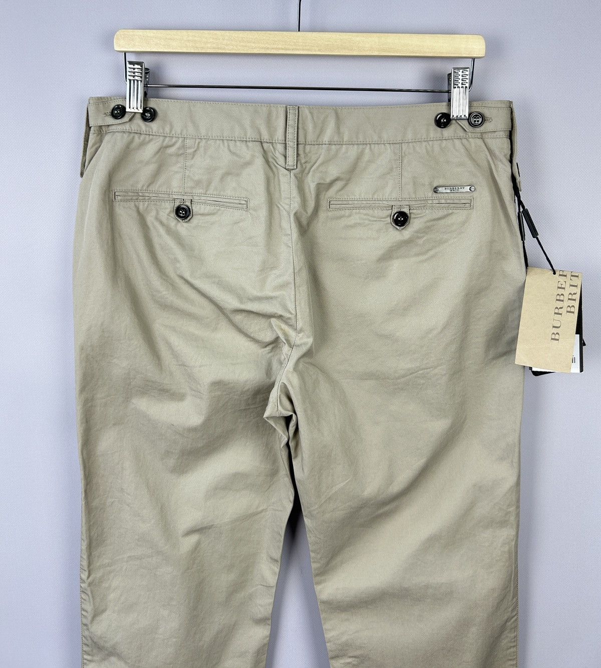 Burberry × Designer Burberry Brit Beige Chino Pants Trousers Sz W30 BNWT Luxury Size US 30 / EU 46 - 7 Thumbnail