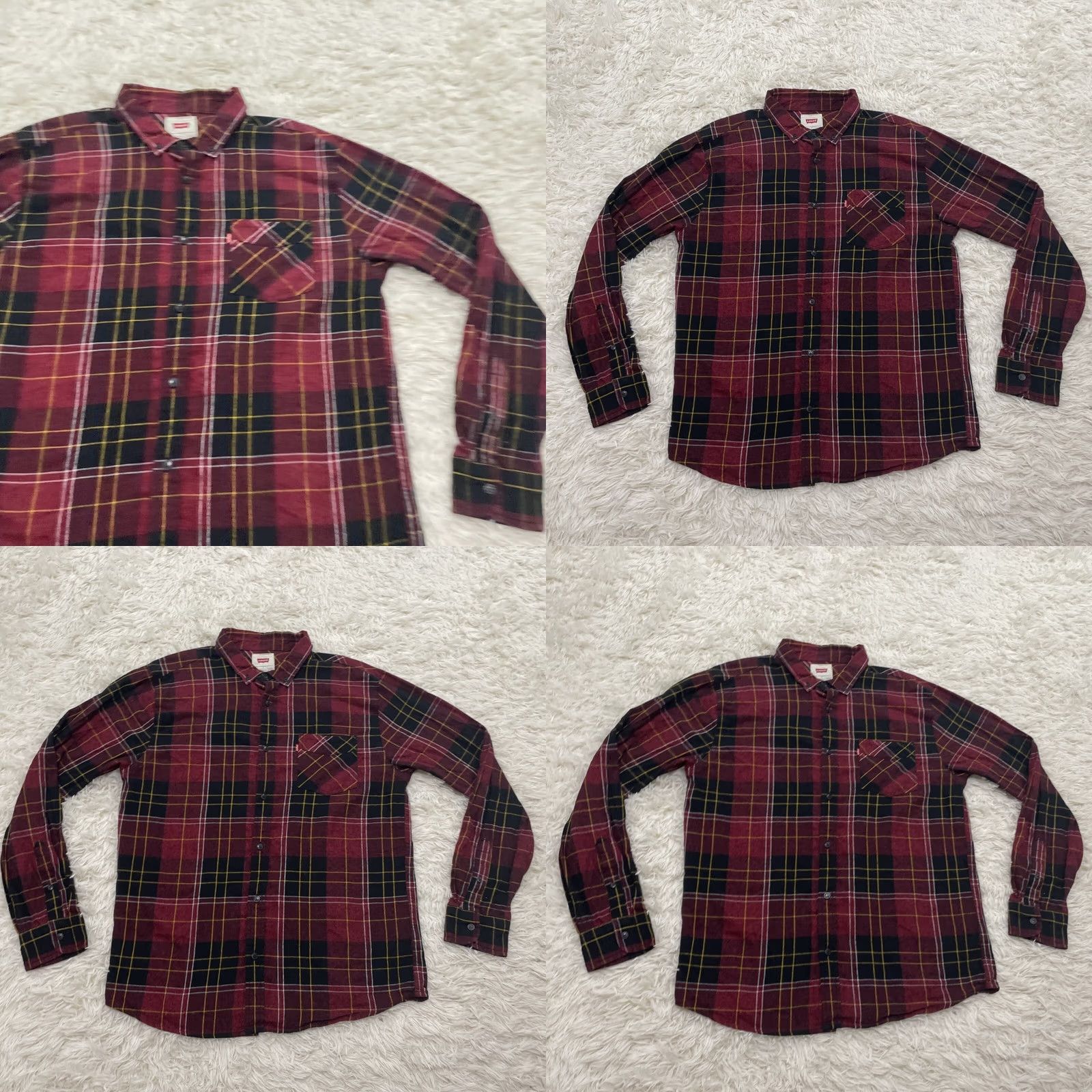 Levi's Levi's Flannel Shirt Men L Black Red Tab Rockabilly 90s Grunge Plaid Button-Up Casual Workwear Linen/Red Tab? Size US L / EU 52-54 / 3 - 11 Thumbnail
