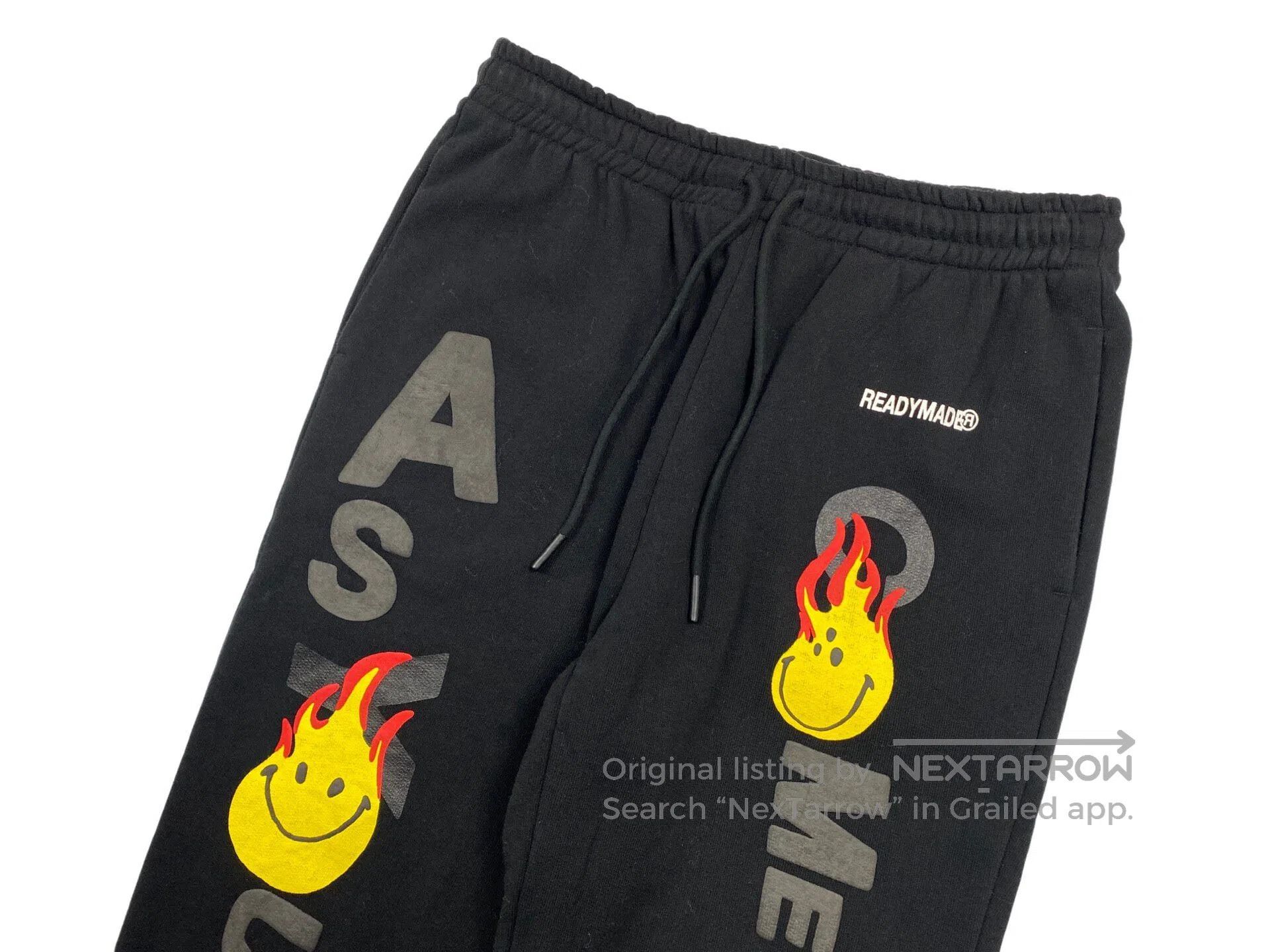 READYMADE Ready Made size L Relief Foaming Print Flame Sweatpants Size US 27 - 3 Thumbnail
