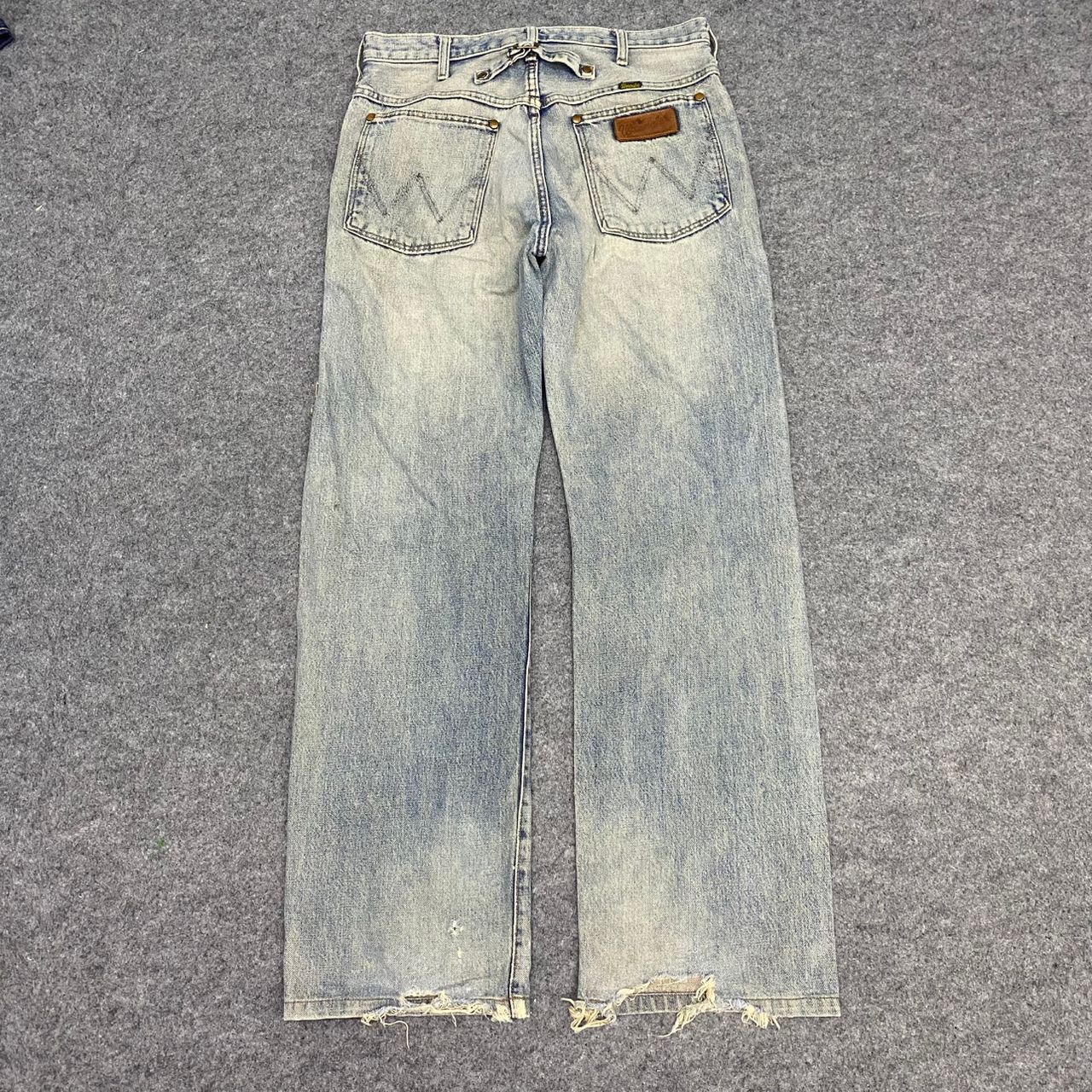 Vintage Vintage Wrangler Buckle Back Selvegde Distressed Denim Size US 31 - 2 Thumbnail