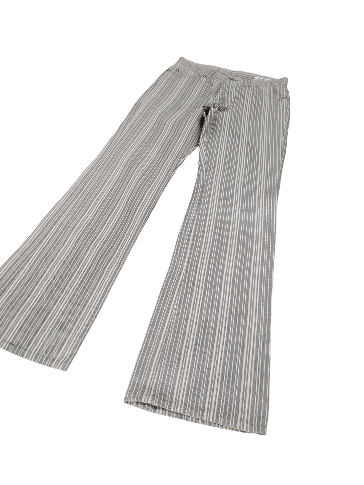 semanticdesign Flare Denim Pants Semantic Design Striped Boot Cut Y2k Lgb Size US 28 / EU 44 - 1 Thumbnail