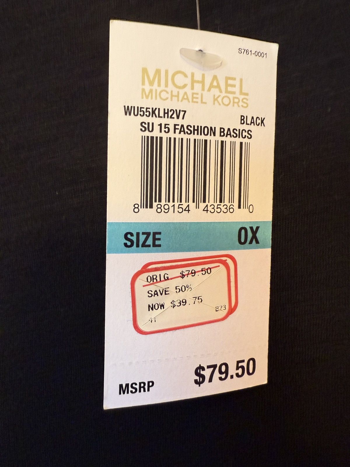 Michael Kors Michael Michael Kors Women Lot of 2 Black Tops New w Tags Size ONE SIZE - 11 Thumbnail