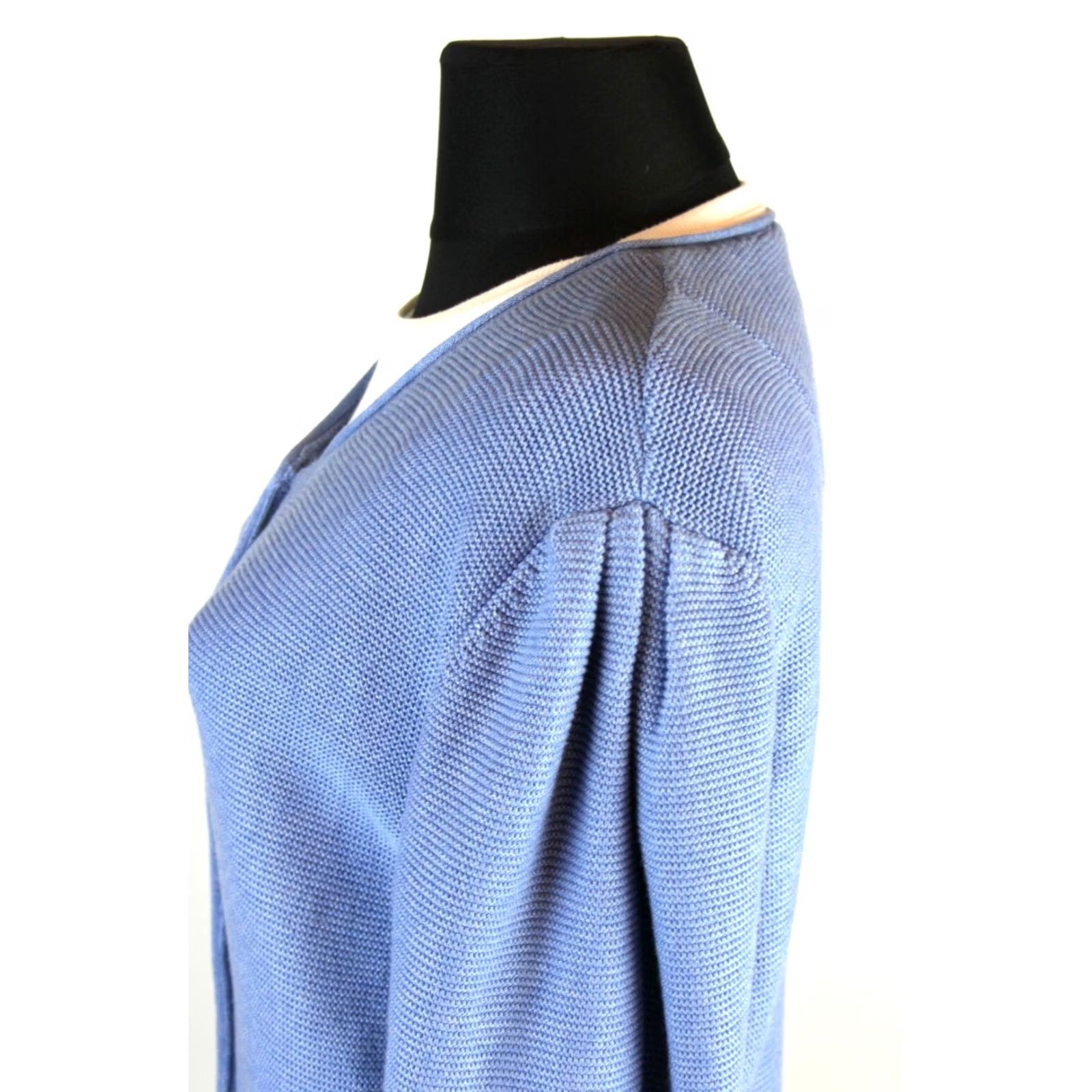 Vintage Stockerpoint Blue Cardigan Shirt Womens 42 Cotton Acrylic 50/50 Vintage Measurements 60cm Size M / US 6-8 / IT 42-44 - 5 Thumbnail