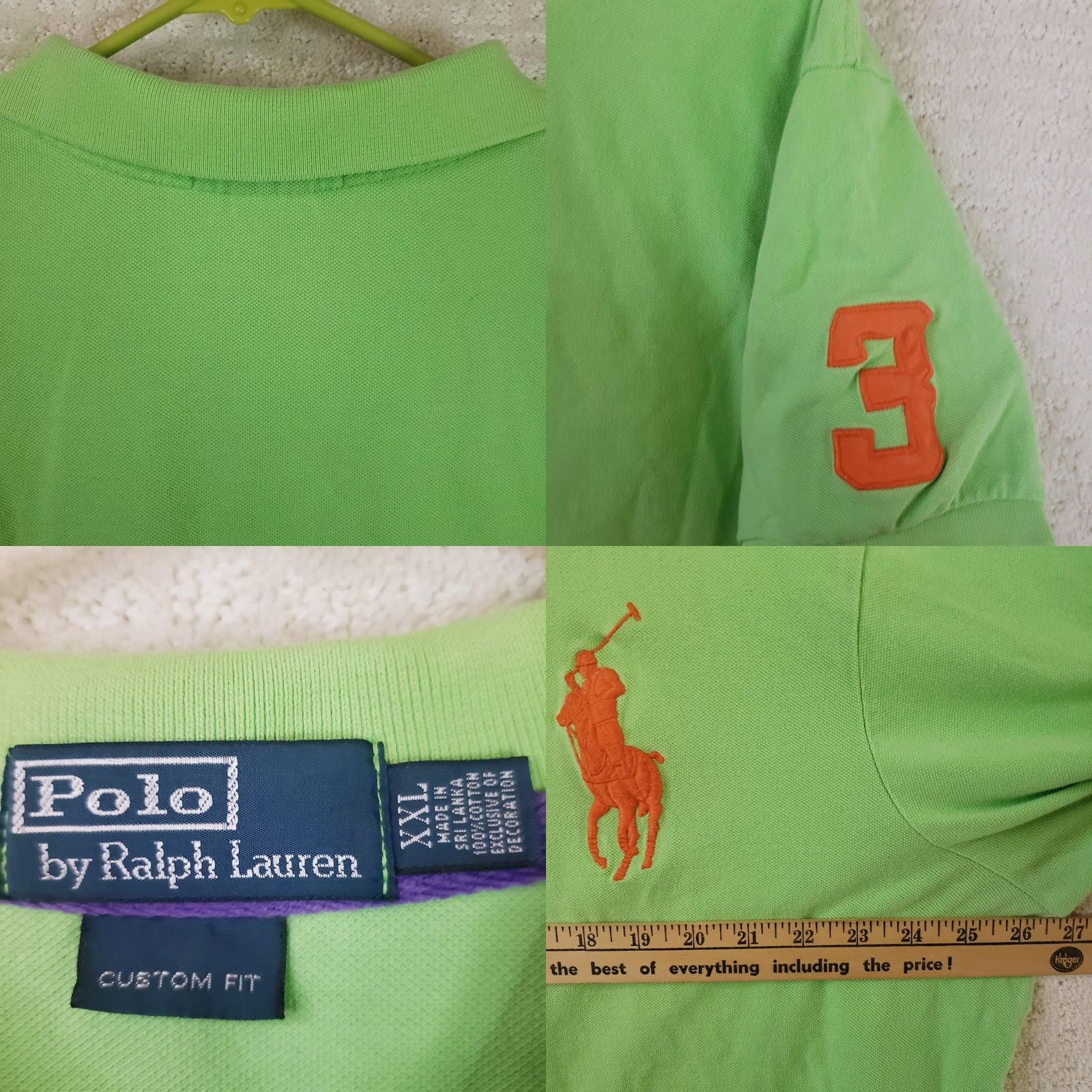 Polo Ralph Lauren Polo Ralph Lauren Big Pony Polo Shirt 2XL Green Regular Fit Short Sleeve Mens Size US XXL / EU 58 / 5 - 9 Thumbnail