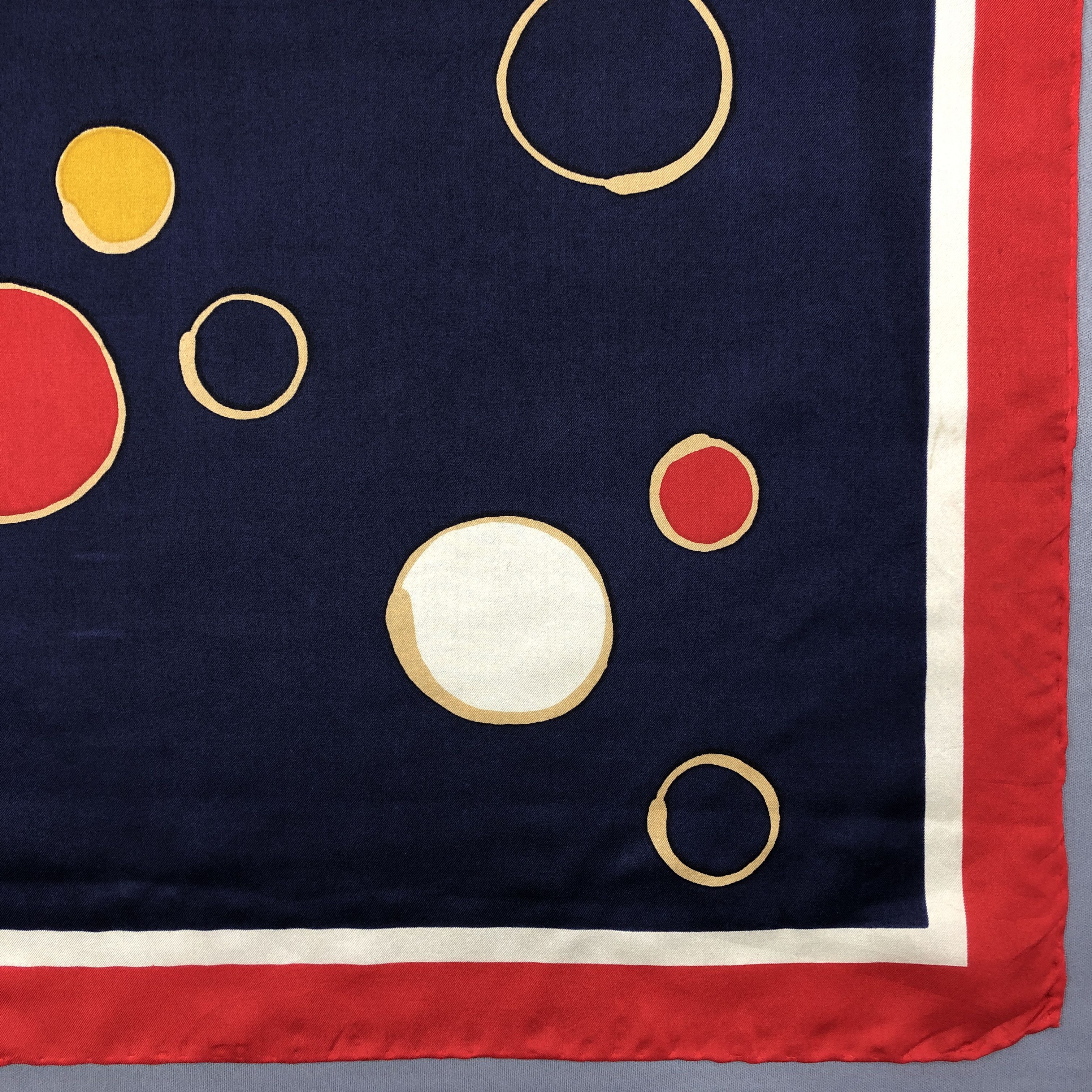 Japanese Brand Vintage Polka Dot SILK Scarf Twill Stole Wraps Scarves Size ONE SIZE - 4 Thumbnail