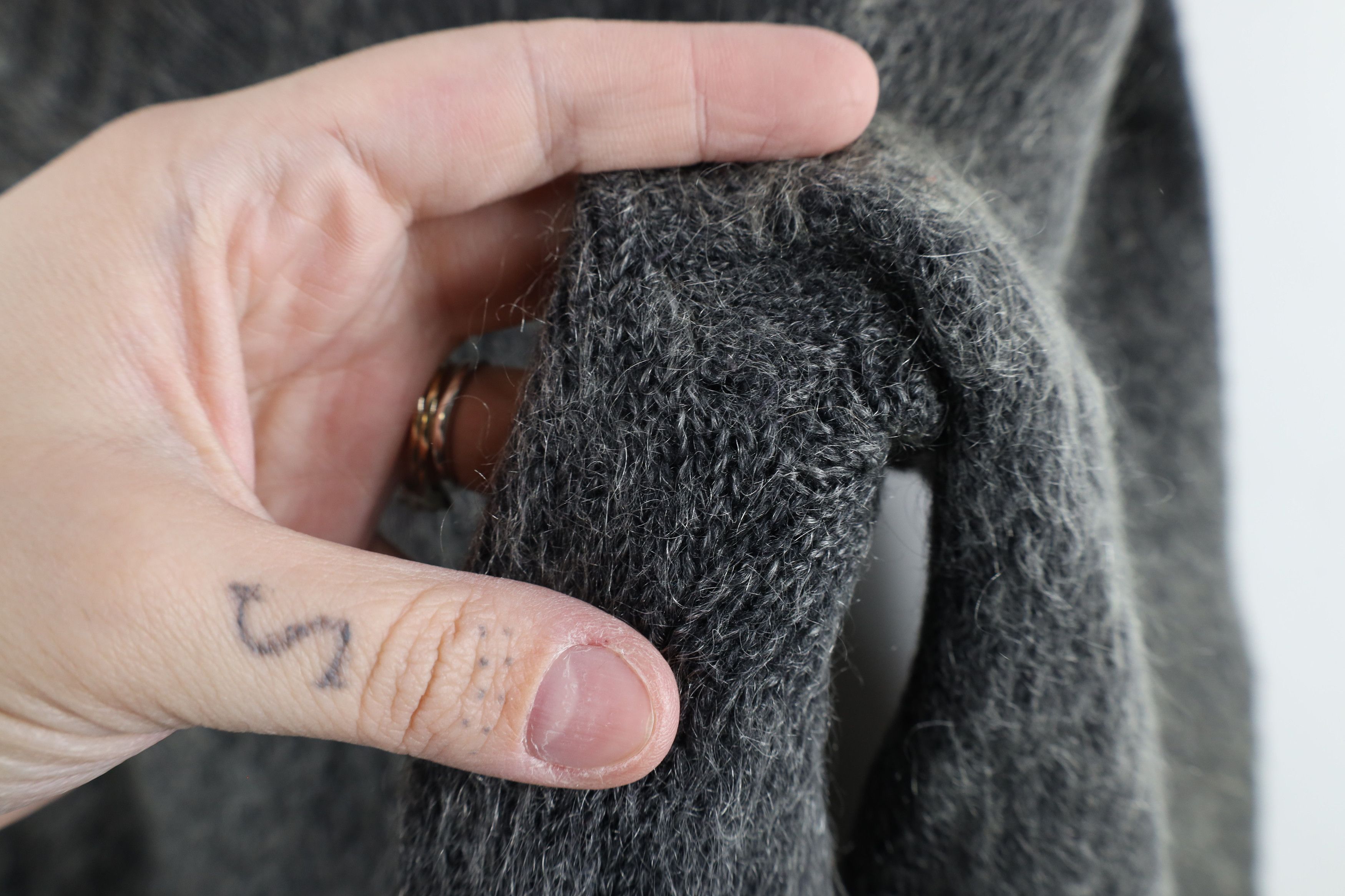 Vintage Vintage 40s 50s Streetwear Wool Shag Knit Sweater Gray Size US S / EU 44-46 / 1 - 9 Thumbnail