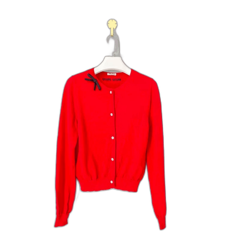 Miu Miu MiuMiu Small Logo Wool Knit Cardigan-yf Size US M / EU 48-50 / 2 - 1 Thumbnail
