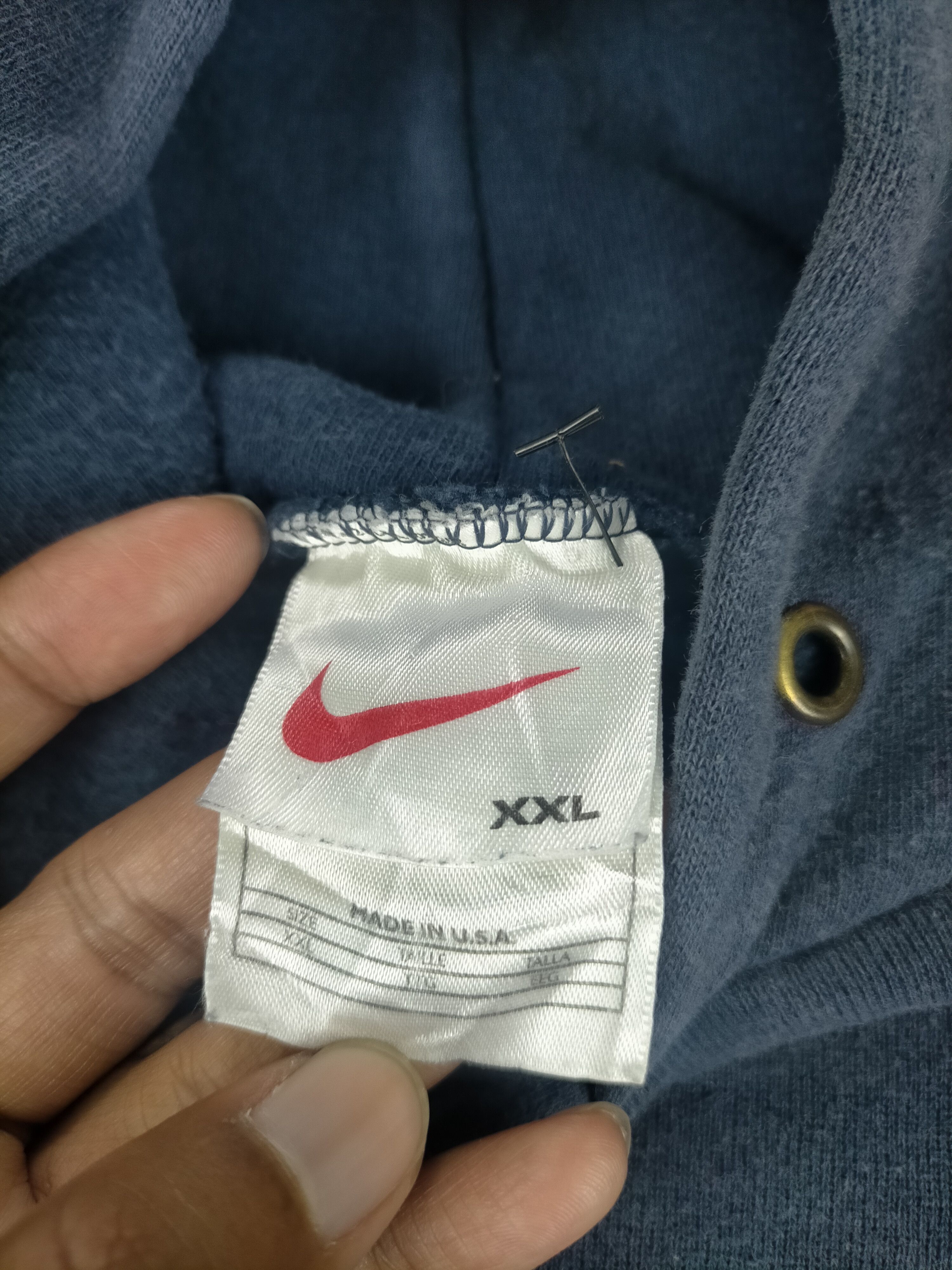 Nike 🔥Vintage 1990s Nike Center Swoosh Hoodie Travis Scott Size US XXL / EU 58 / 5 - 4 Thumbnail