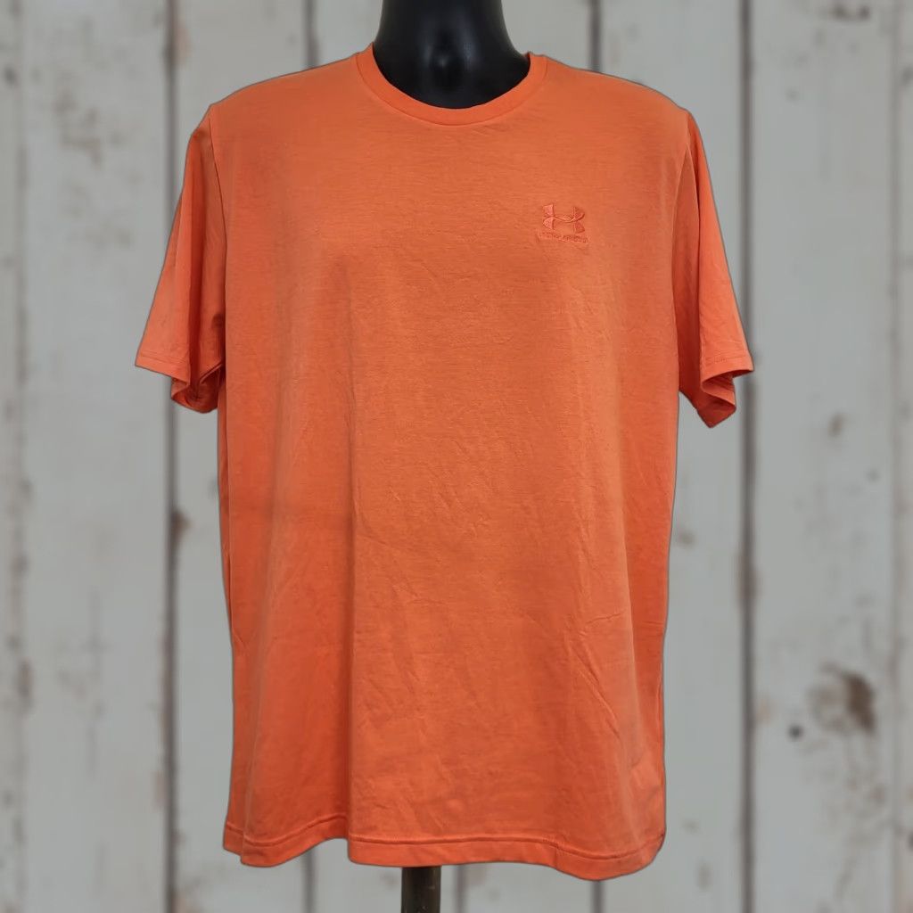 Under Armour Under Armour Shirt Mens Large Orange Performance Workout Active Casual Tee Adult Size US L / EU 52-54 / 3 - 1 Thumbnail