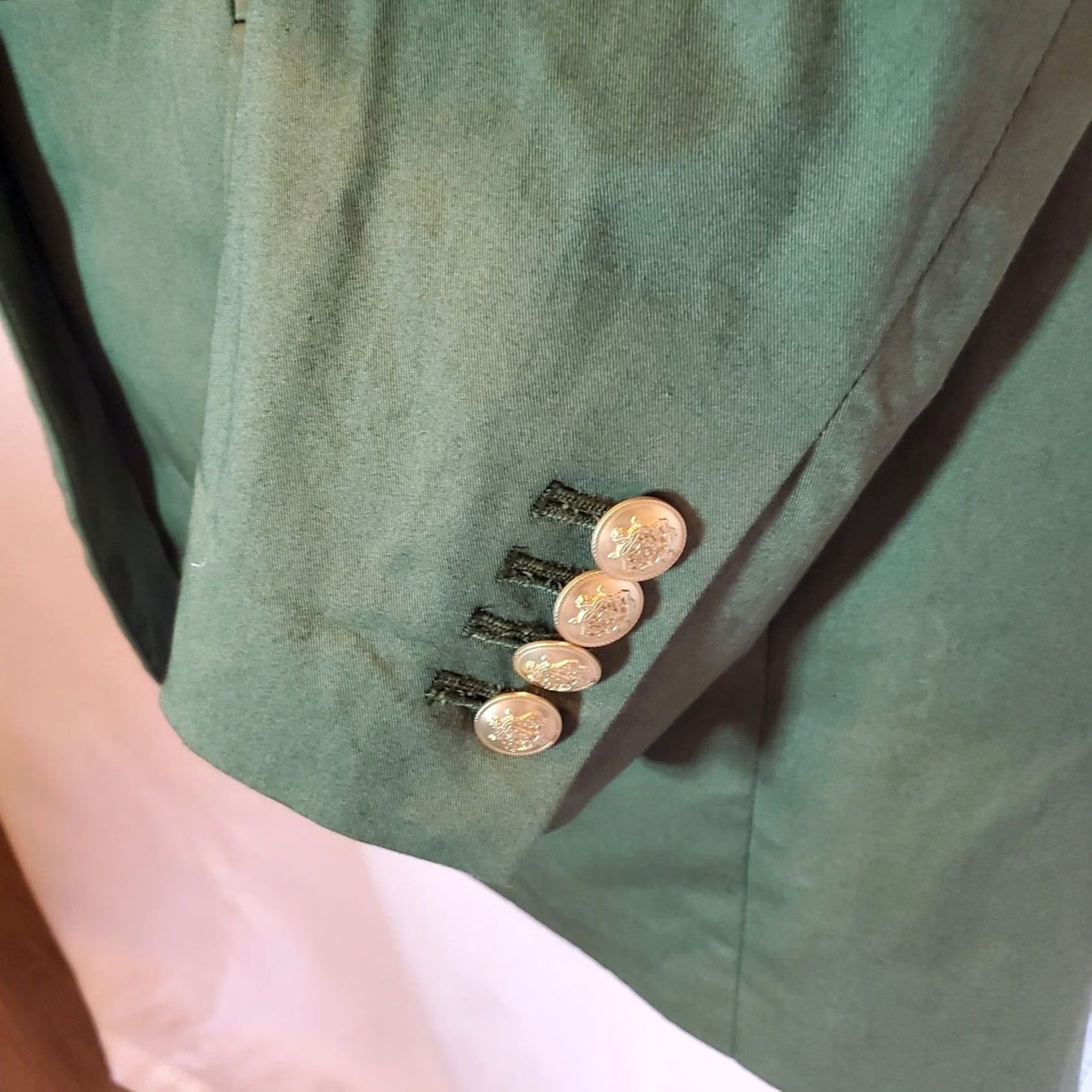 J.Crew J.CREW Alfie Blazer Cotton Womens Sz 2 Kelly Green One Button Preppy Classic Blazer Shirt Jacket Dressy Workwear Spring Summer Fall Womens Size XS / US 0-2 / IT 36-38 - 4 Thumbnail