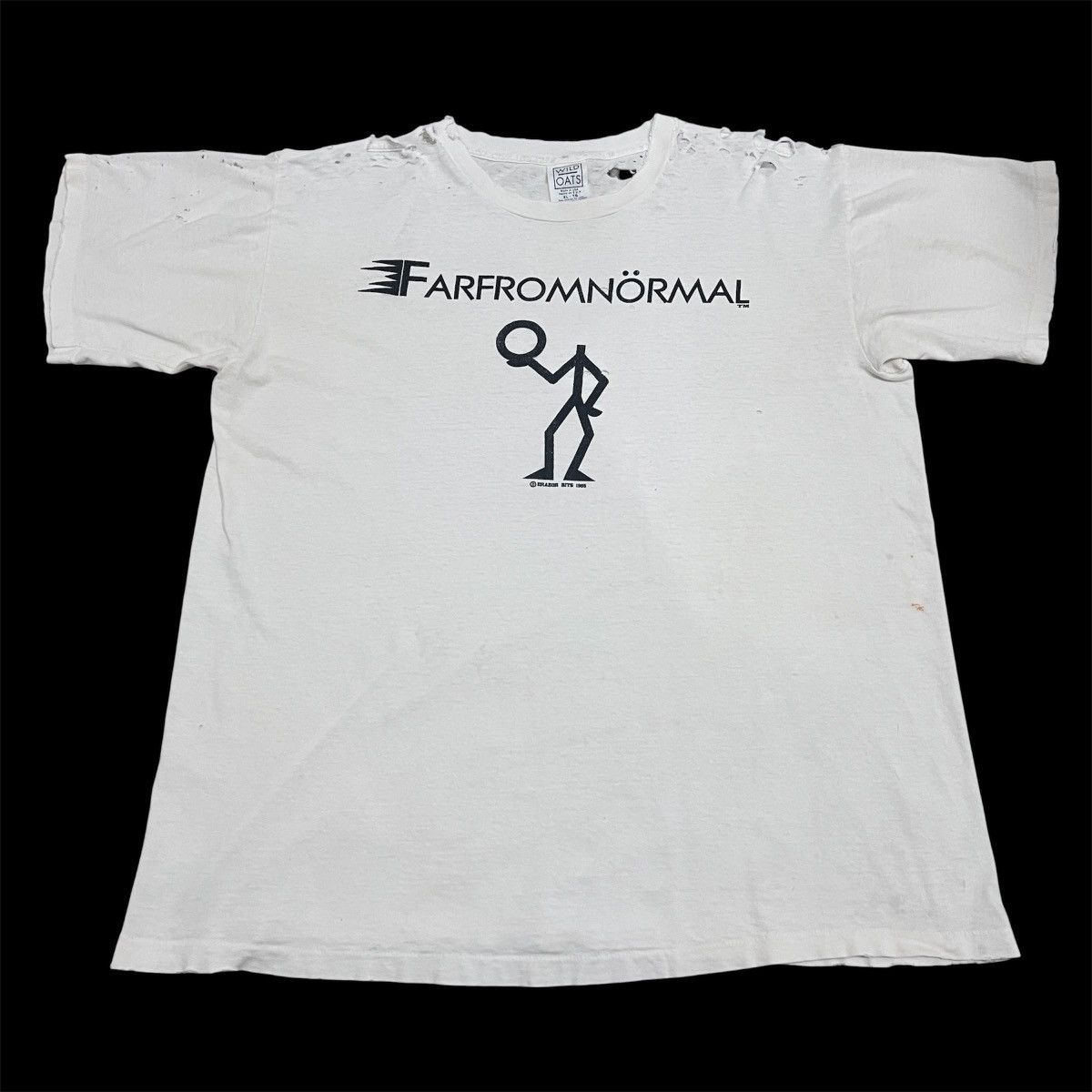 Vintage Vintage 90s FarFromNormal Distressed Thrashed Faded Graphic Size US XL / EU 56 / 4 - 17 Thumbnail