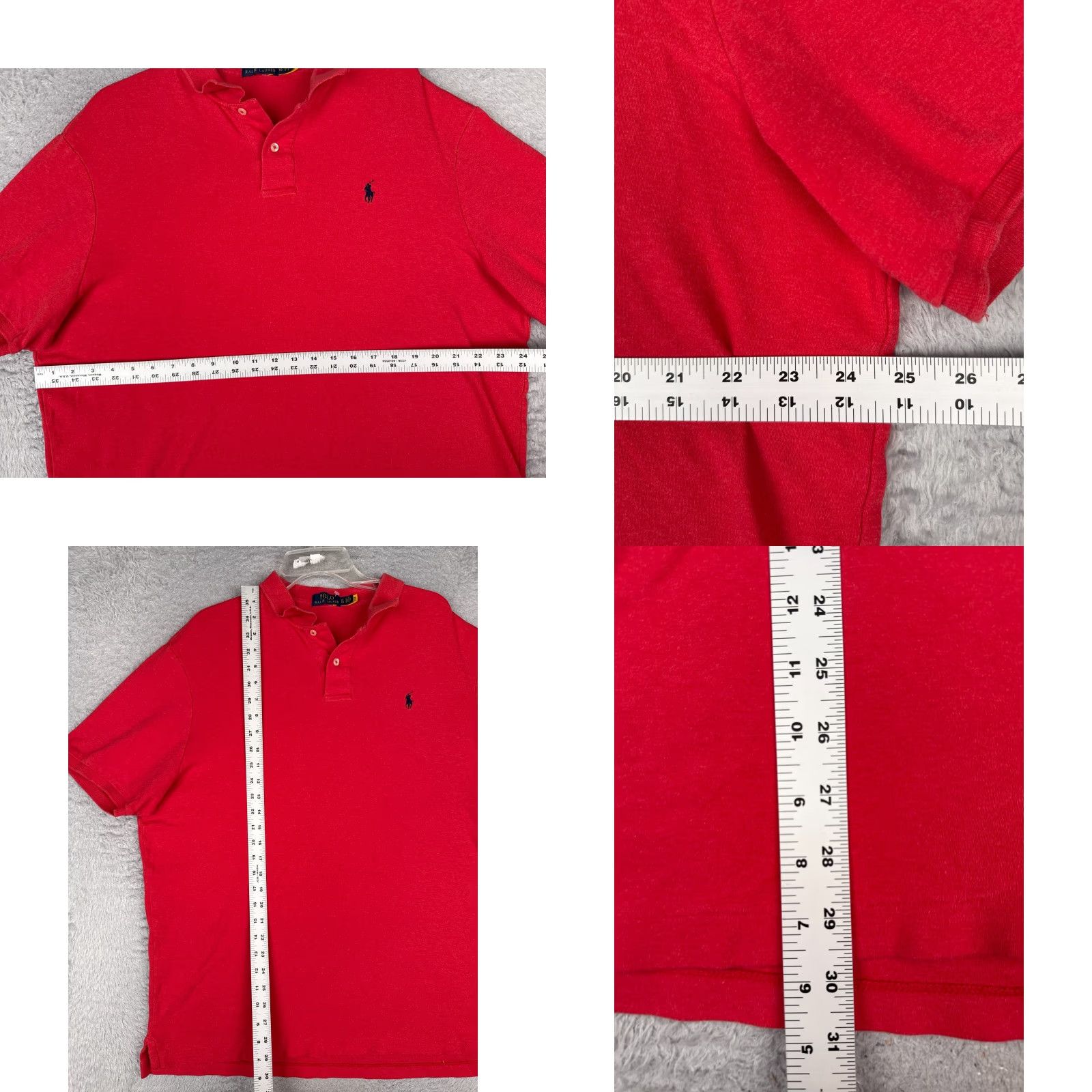 Tommy Hilfiger Tommy Hilfiger Polo Shirt Men XL Red Short Sleeve 100% Cotton Golfer Vintage: No Size US XL / EU 56 / 4 - 8 Thumbnail