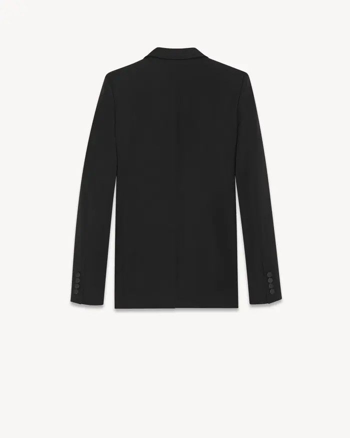Saint Laurent Paris o1bcso1str1124 Tuxedo Jacket in Black Size US M / EU 48-50 / 2 - 2 Thumbnail