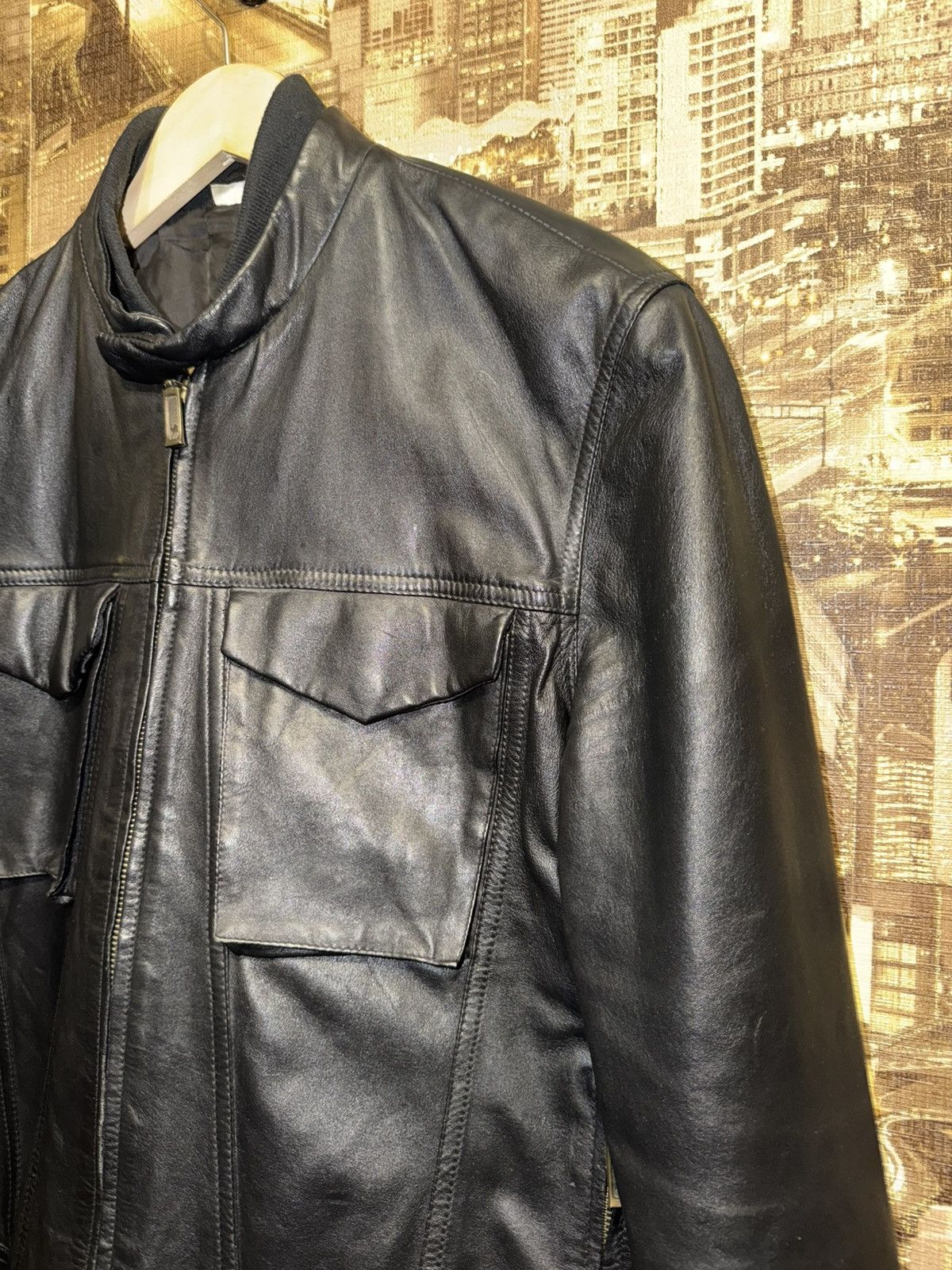Levi's Vintage Levis Blue Star Biker Jacket Lederjacket Bombers 90s Size US M / EU 48-50 / 2 - 4 Thumbnail