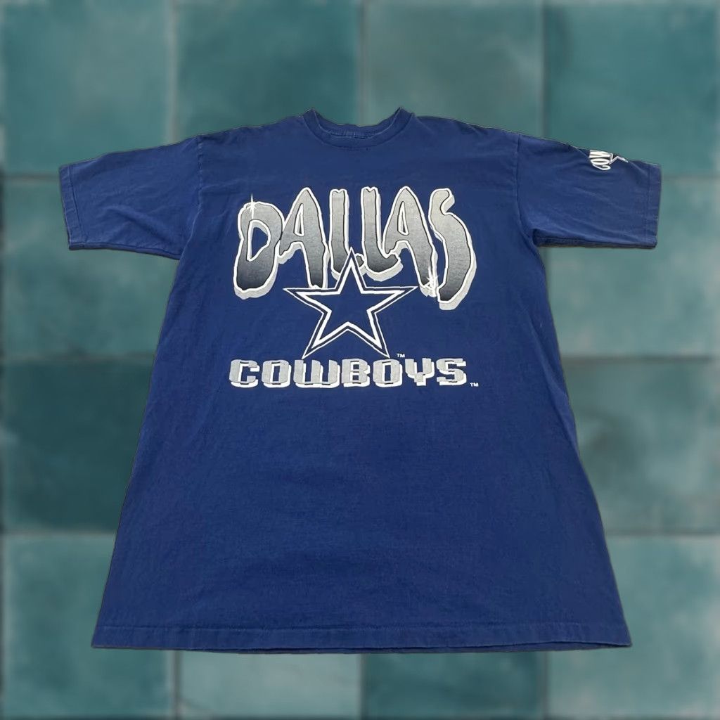 Vintage VINTAGE 90s NFL Dallas Cowboys Blue Mens XL Short Sleeve Football Sporty T-Shirt Size US XL / EU 56 / 4 - 1 Thumbnail