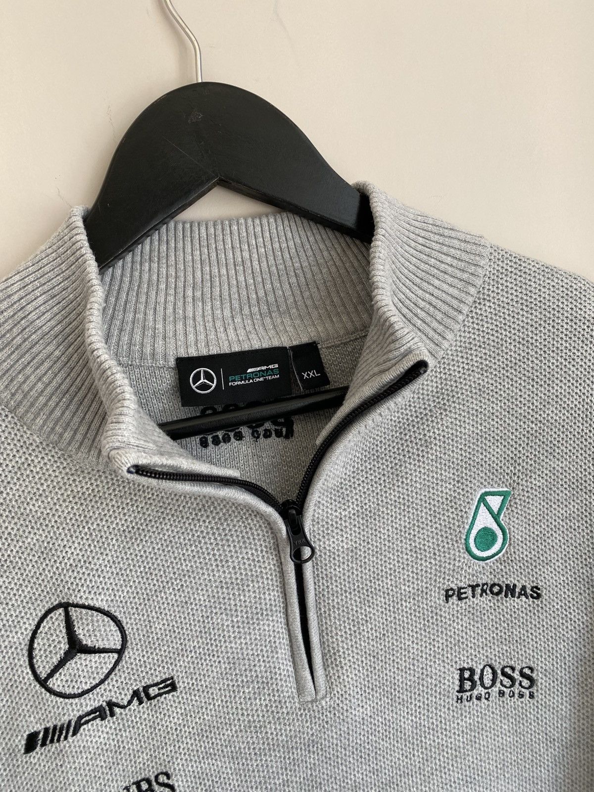 Hugo Boss Hugo Boss Men's Mercedes AMG Petronas F1 Team 1/4 Zip Hoodie Size US XL / EU 56 / 4 - 2 Thumbnail