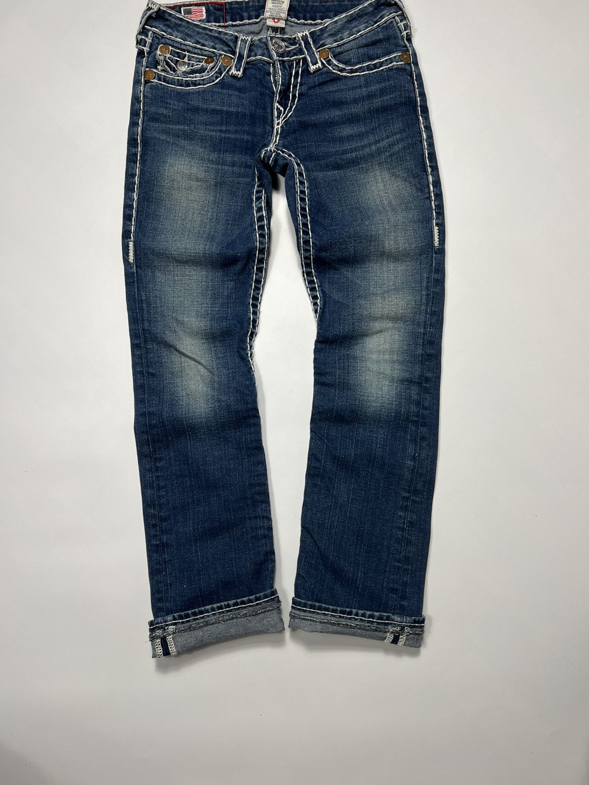True Religion Vintage Y2K True Religion Billy Super Flare Low Rise Jeans Size 27" / US 4 / IT 40 - 8 Thumbnail