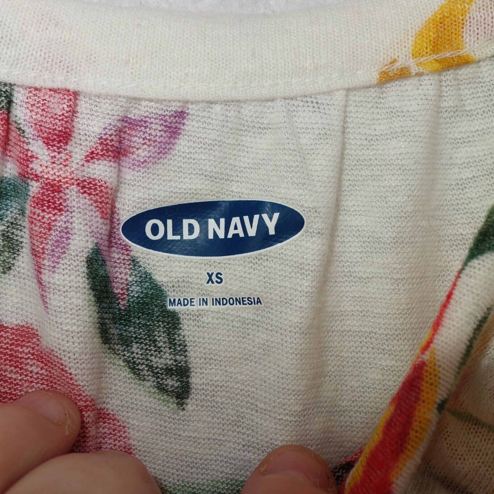 Old Navy Old Navy Tank Top White Crop Flowy Ruffle Strap Floral Size XS / US 0-2 / IT 36-38 - 4 Thumbnail