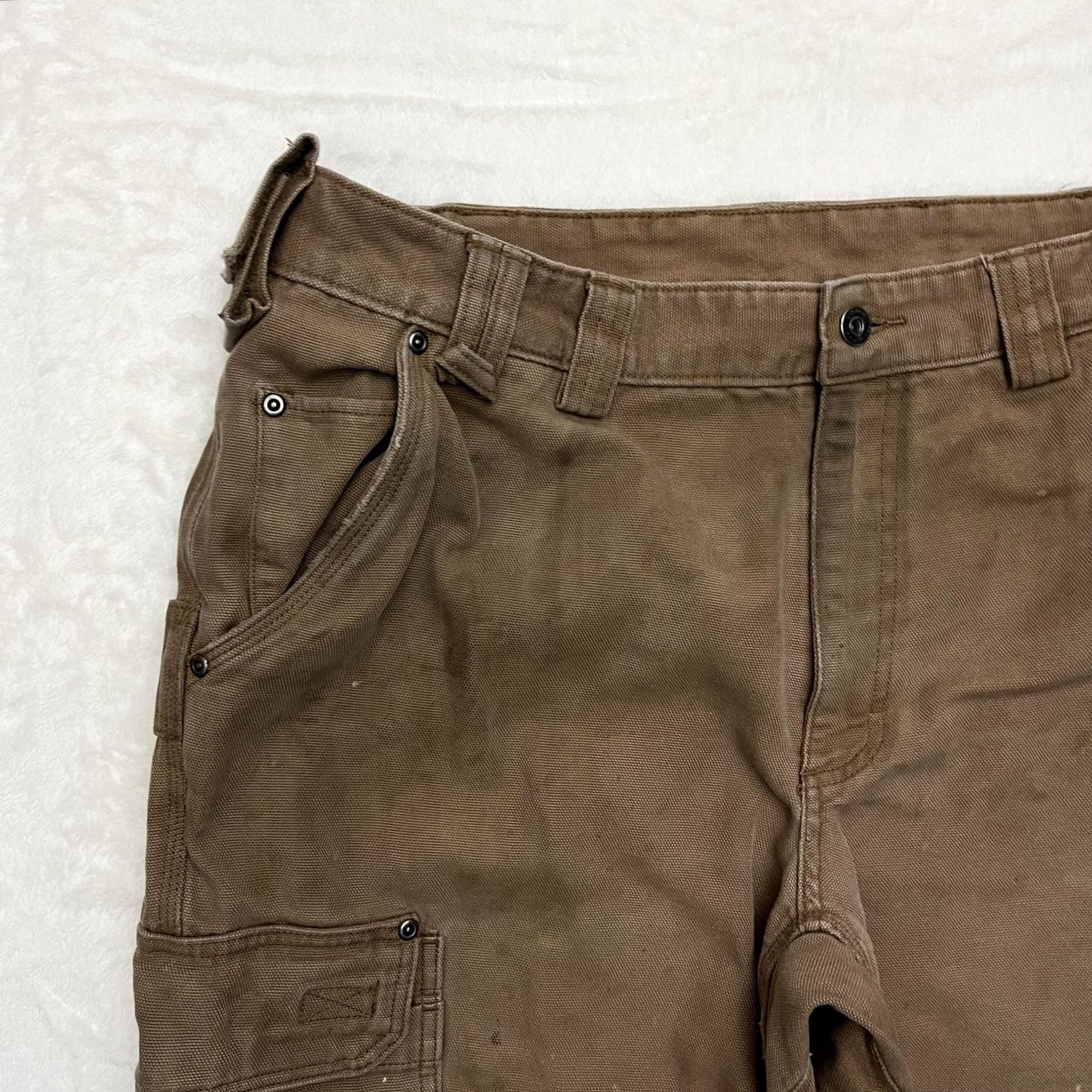 Vintage Duluth Trading Double Knee Pants Jeans Mens 38x30 Cargo Brown Cotton Workwear Size US 38 / EU 54 - 7 Thumbnail