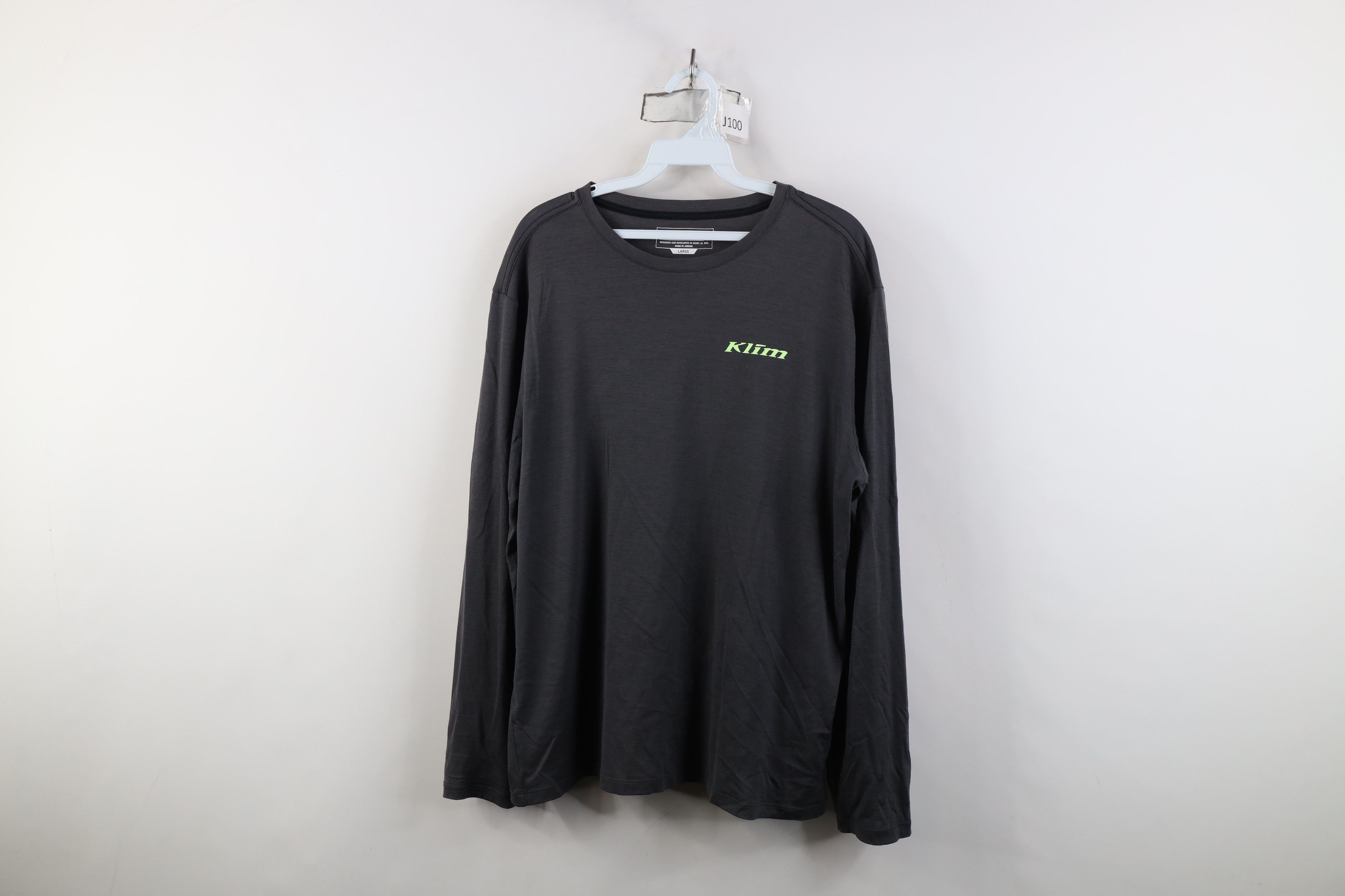 Vintage Klim Racing Teton Merino Wool Knit Long Sleeve T-Shirt Gray Size US L / EU 52-54 / 3 - 1 Thumbnail