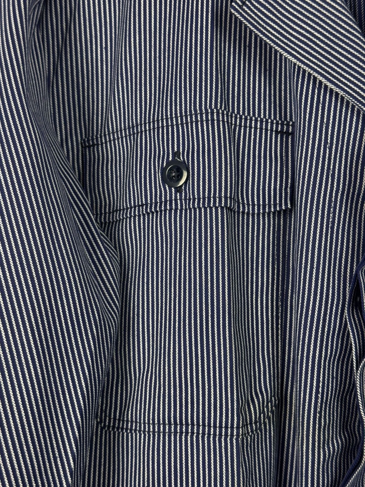 Vintage 80’s Vintage Fischer French Chore Striped Work Jacket Size US L / EU 52-54 / 3 - 8 Thumbnail