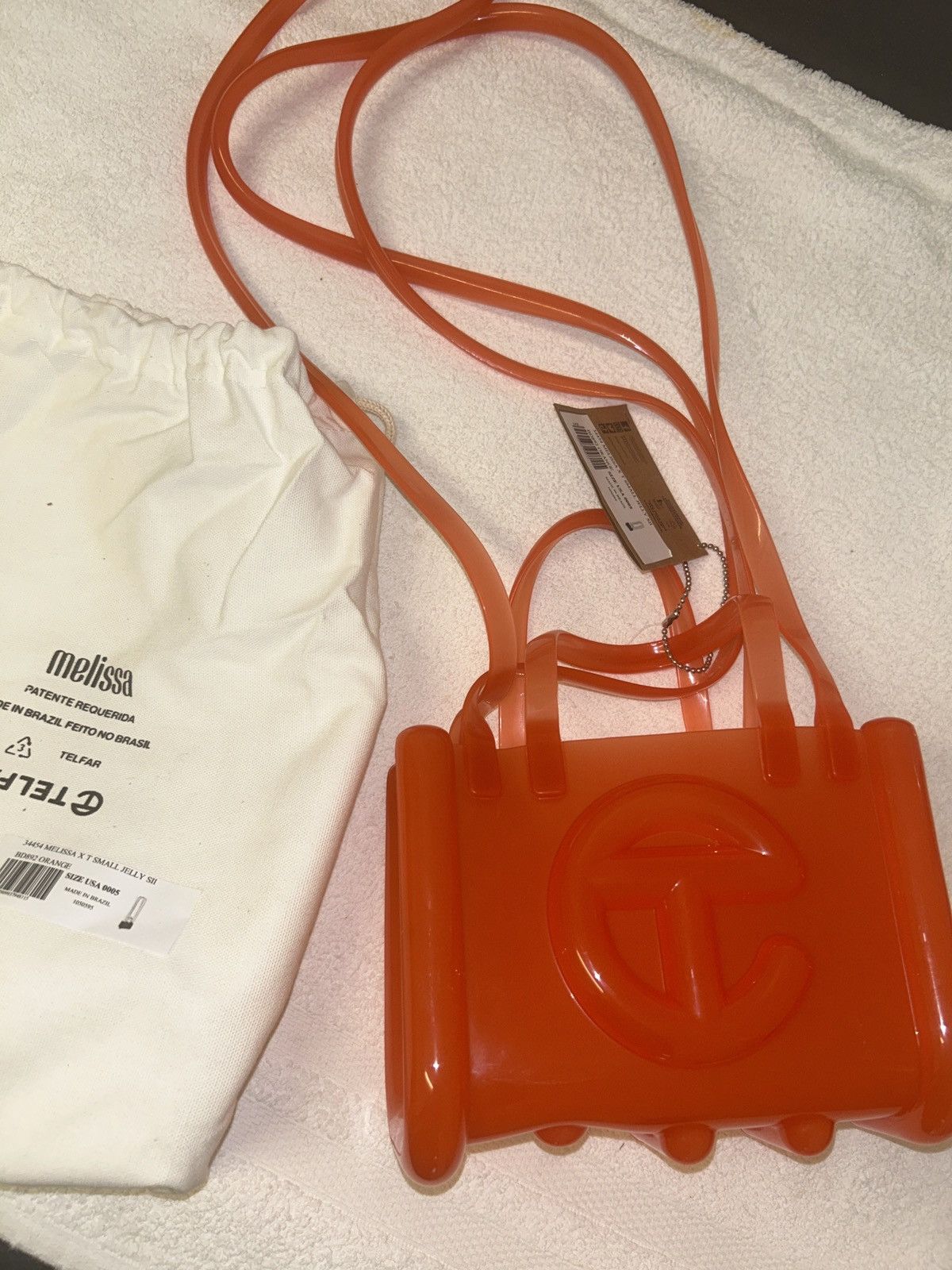Telfar Melissa X Telfar small jelly shopper – orange Size ONE SIZE - 6 Thumbnail