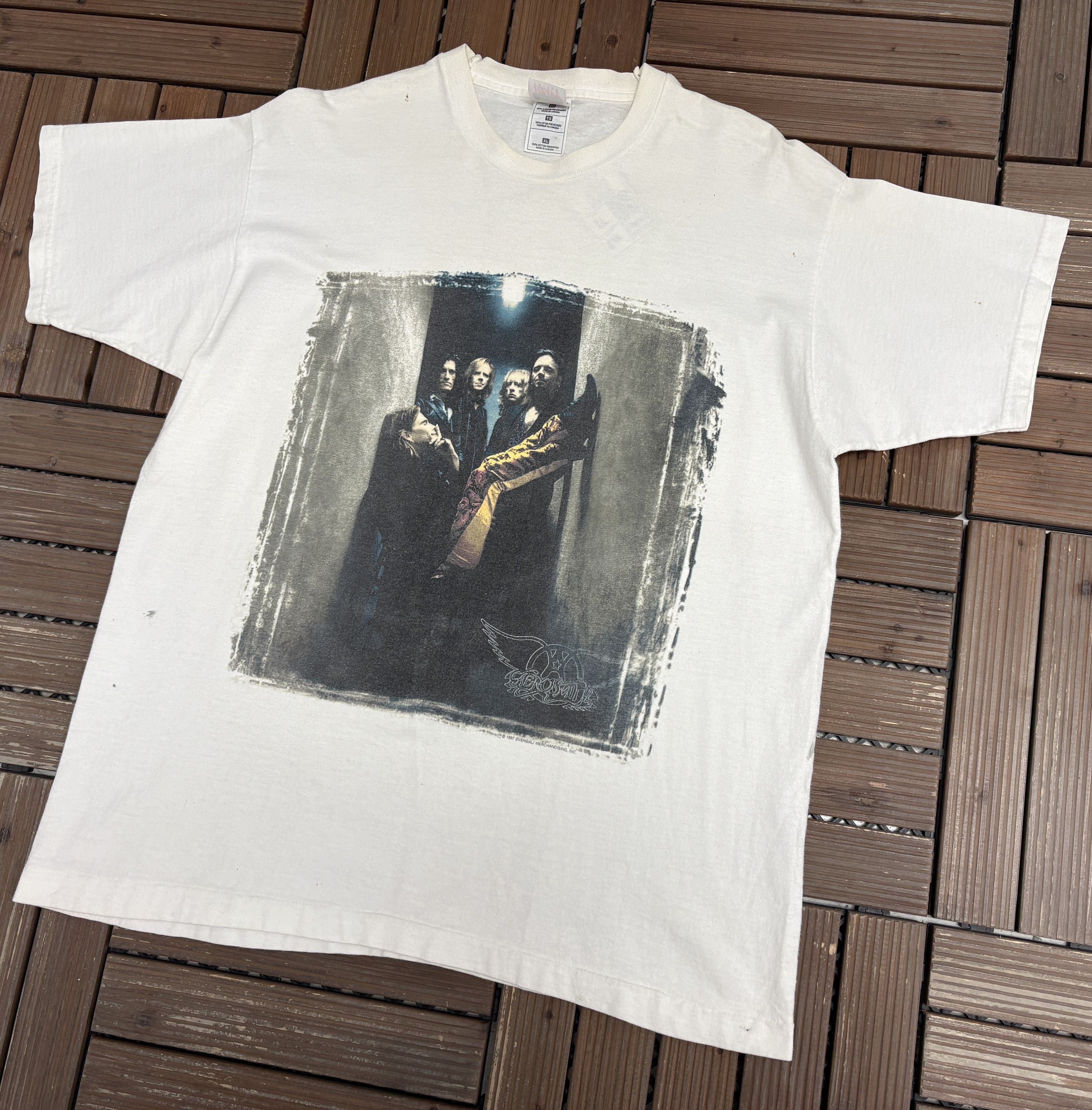 Vintage Aerosmith Nine Lives World Tour 1997 Vintage T-Shirt Tee Size US XL / EU 56 / 4 - 3 Thumbnail