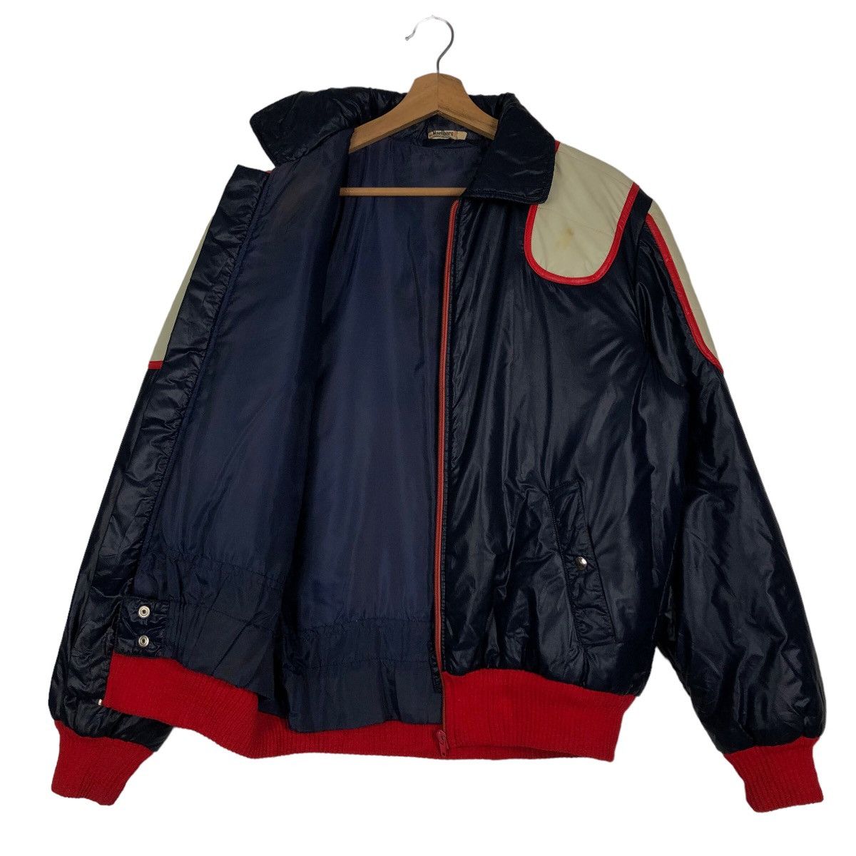Marlboro 🔥90’s Vintage Bomber Jacket Light Puffer Down Marlboro USA Size US S / EU 44-46 / 1 - 8 Thumbnail