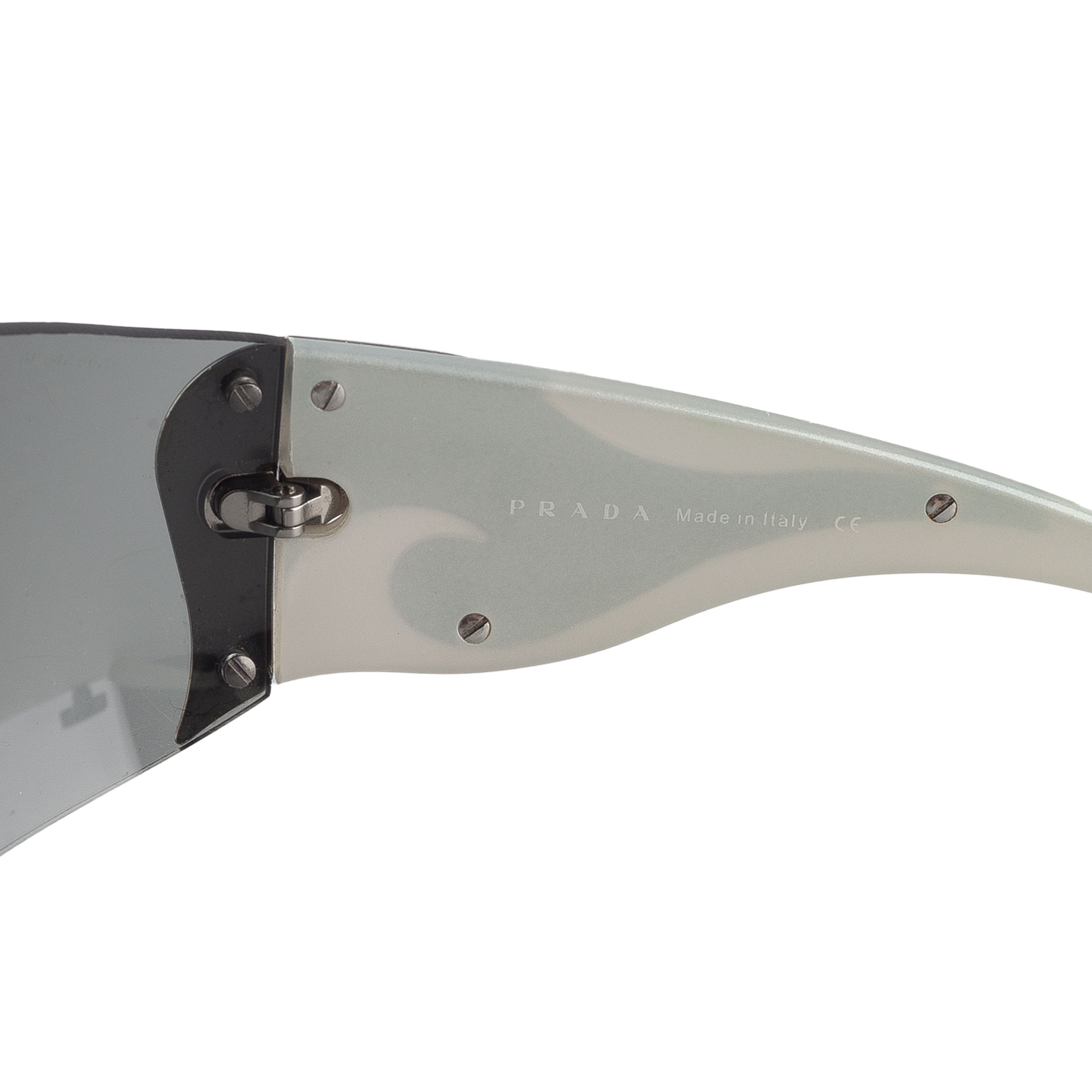 Prada Prada SPR 58F 5BZ-1A1 Silver Wave Sunglasses Size ONE SIZE - 4 Thumbnail