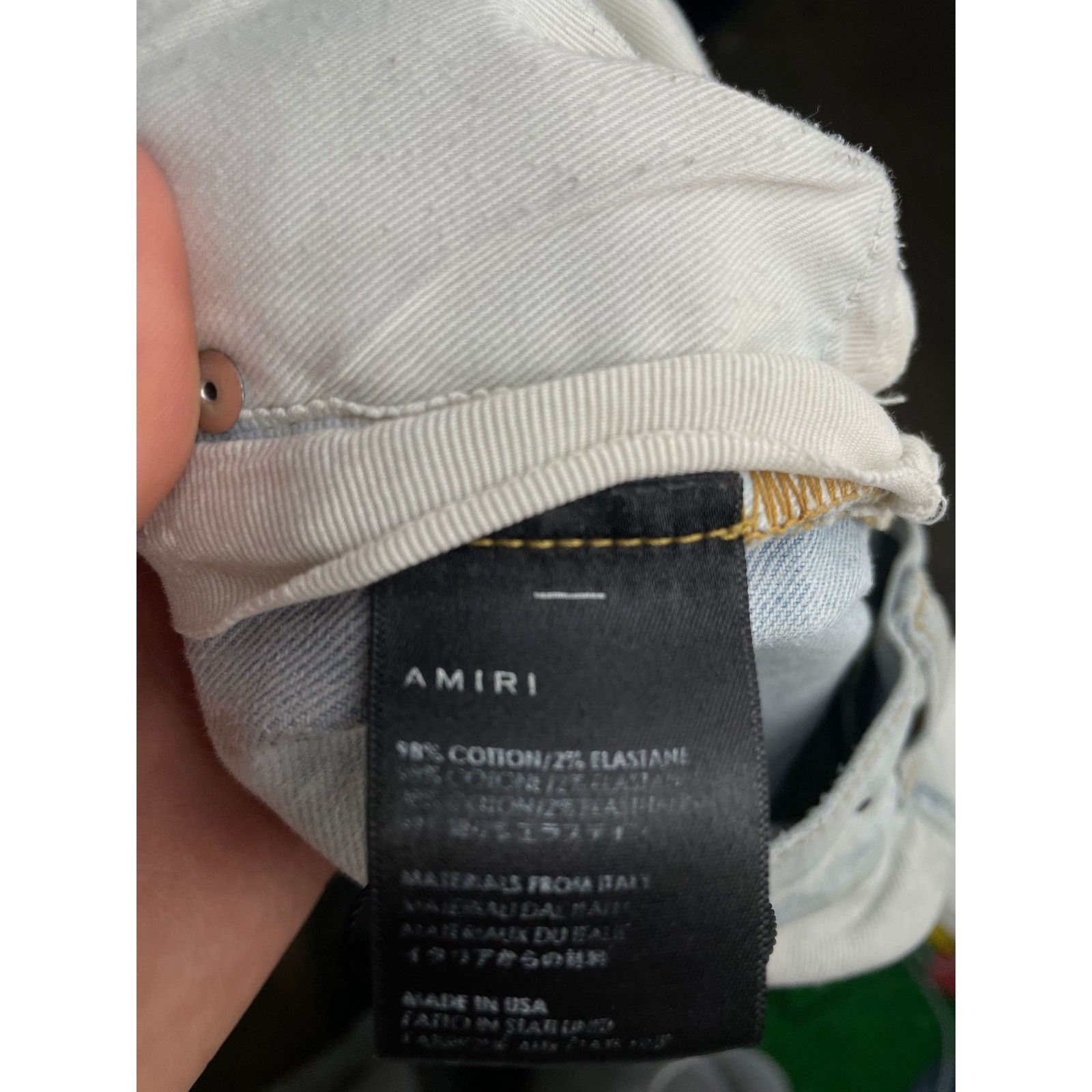 Amiri Amiri Jeans Lightwash White Stripe Jeans Used 28 Size US 28 / EU 44 - 3 Thumbnail
