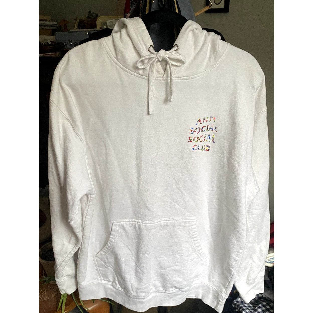 Anti Social Social Club Anti Social Social Club Flag Hoodie White Large Cotton Soft Size US L / EU 52-54 / 3 - 2 Thumbnail