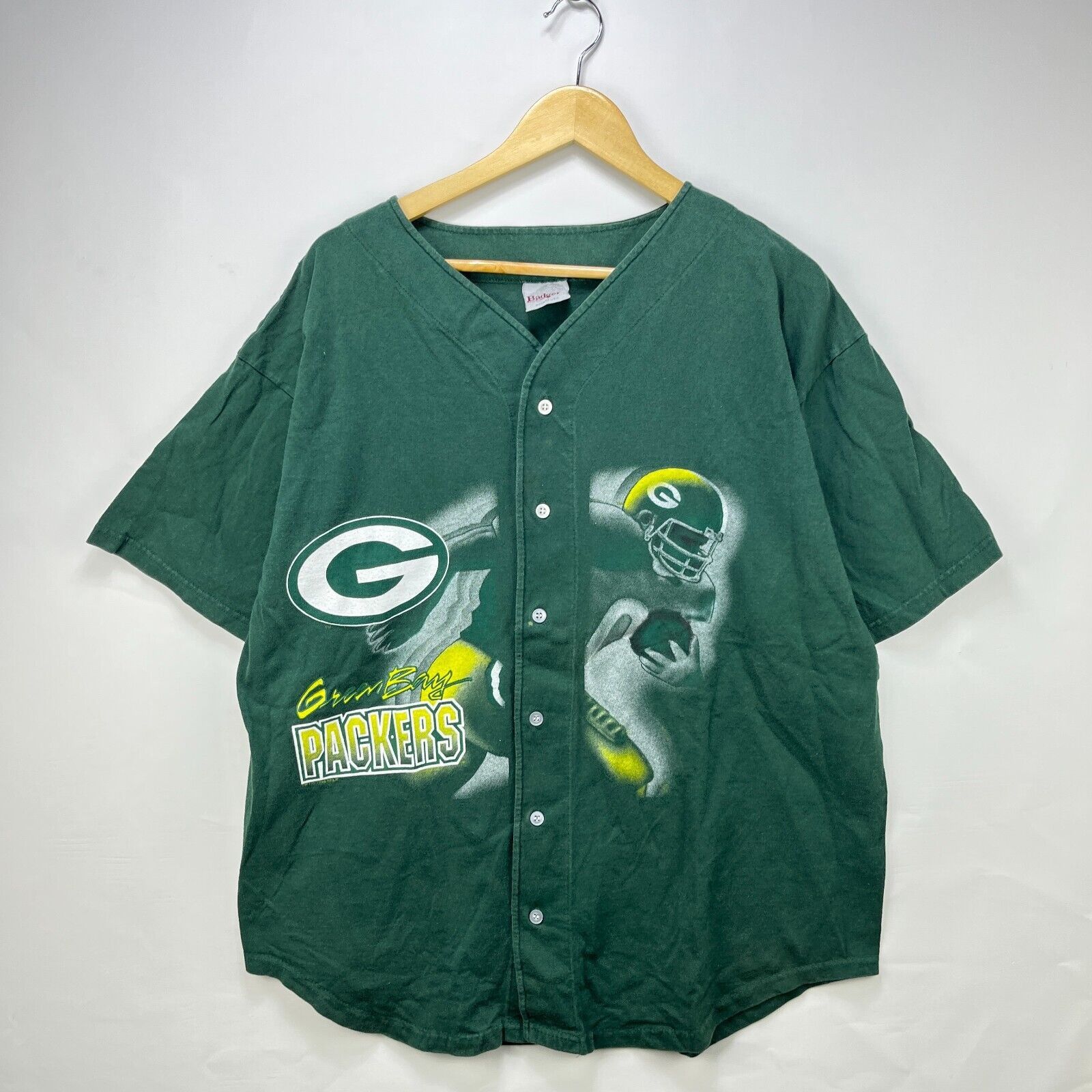 NFL × Vintage Vintage 90s Green Bay Packers Baseball Style T-Shirt XL Size US XL / EU 56 / 4 - 1 Thumbnail