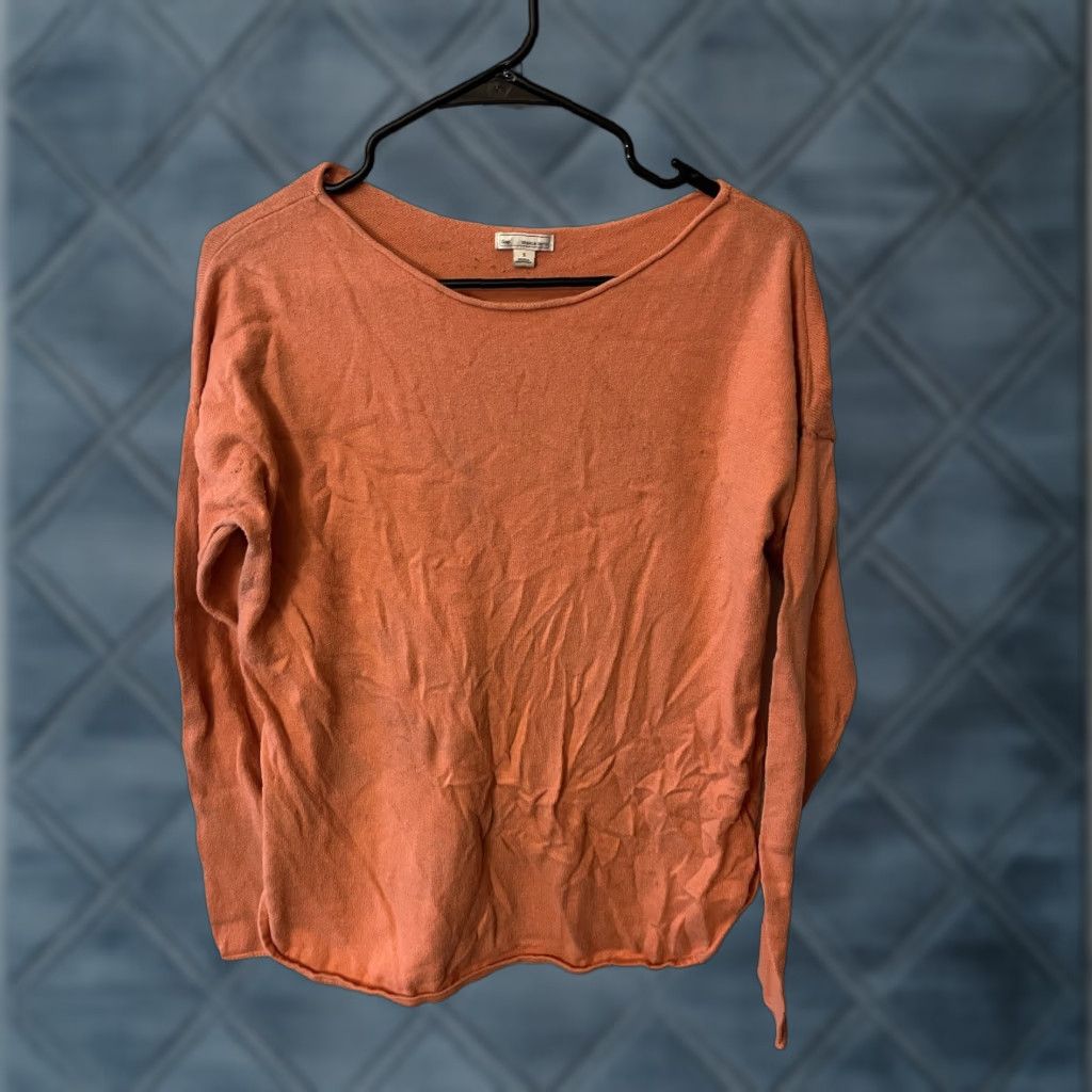 Gap Gap Shirt Women Size Small Orange Long Sleeve Round Neck T-Shirt Womens Size S / US 4 / IT 40 - 1 Thumbnail