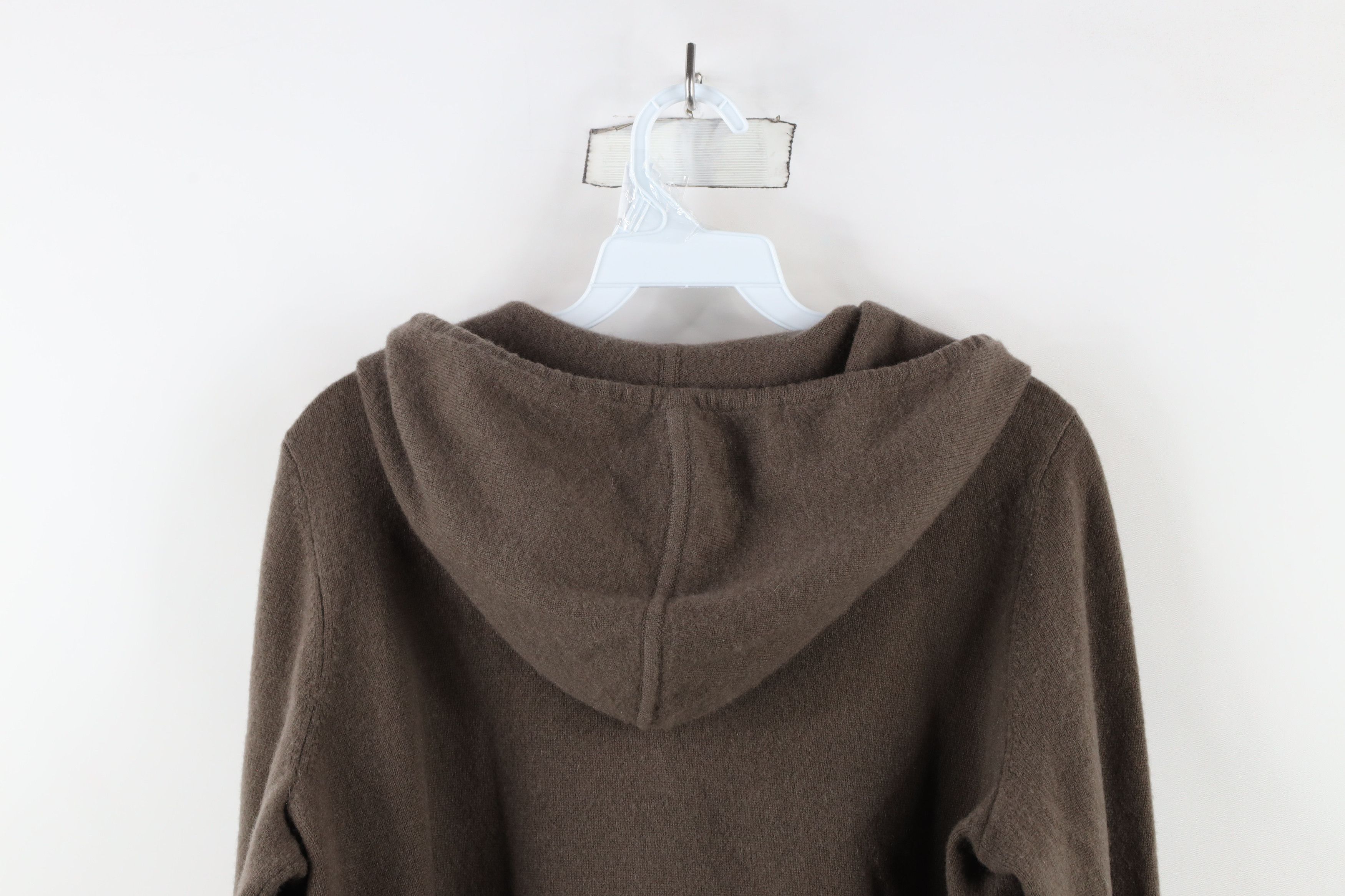 Orvis × Vintage Orvis Blank Soft Cashmere Knit Full Zip Hoodie Sweater Brown Size S / US 4 / IT 40 - 8 Thumbnail