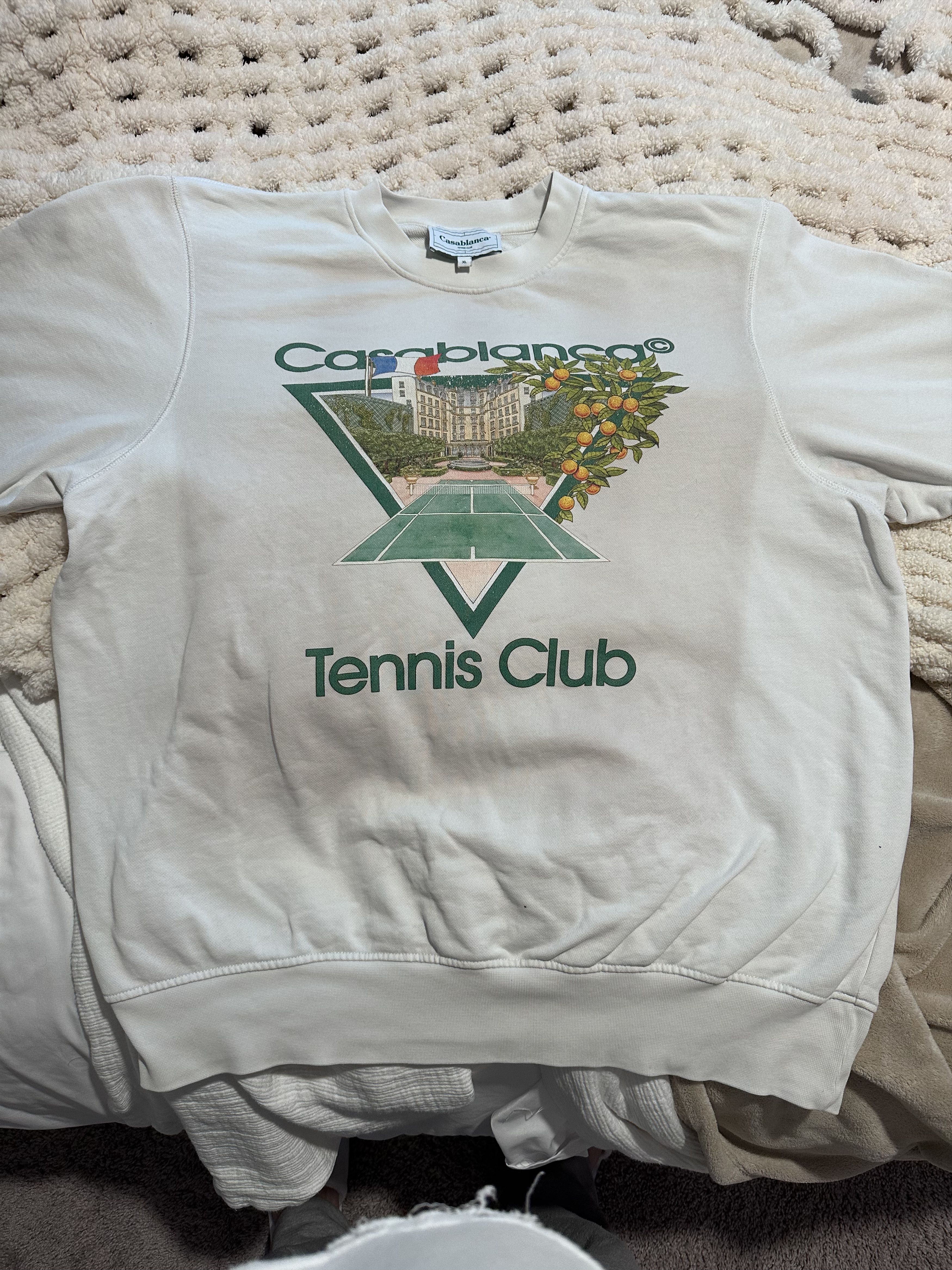 Casablanca Casablanca “Tennis Club” Crewneck Sweatshirt Size US XL / EU 56 / 4 - 1 Thumbnail