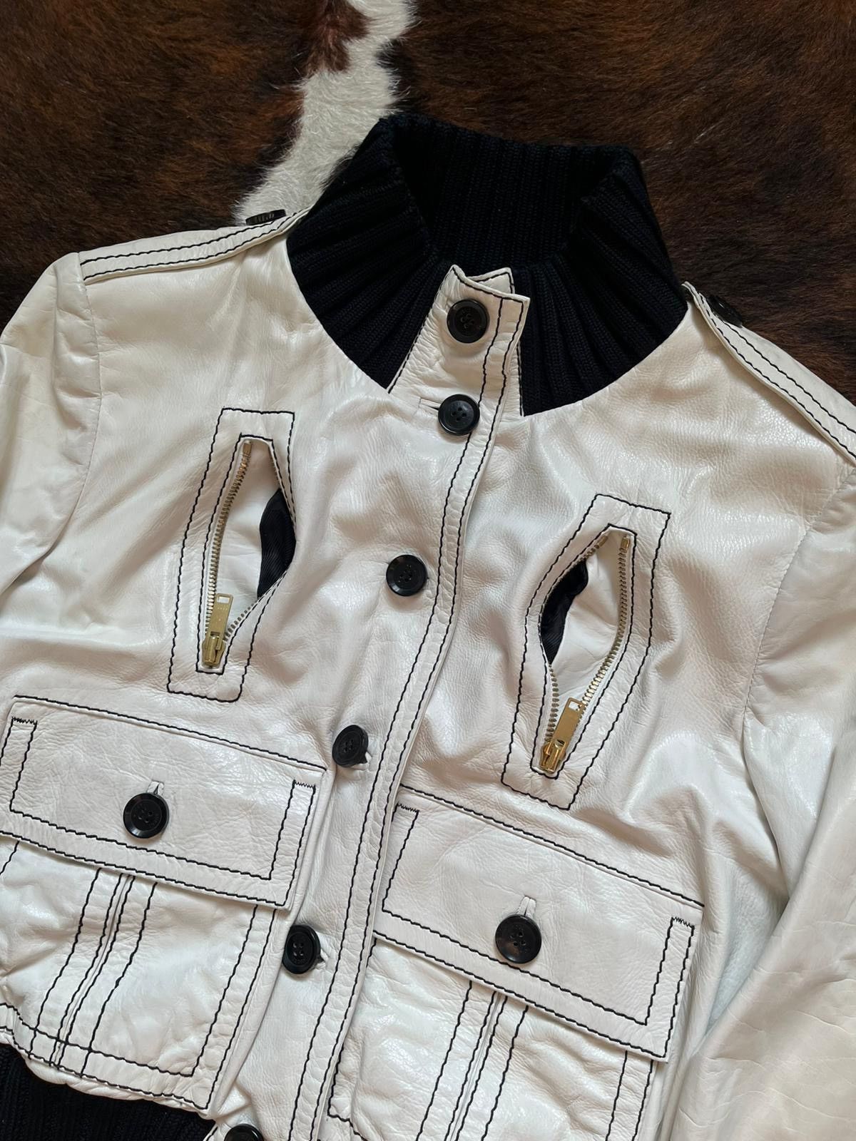 Gucci Gucci 2006 Genuine Leather Pockets Cropped Madonna Jacket Size XS / US 0-2 / IT 36-38 - 4 Thumbnail
