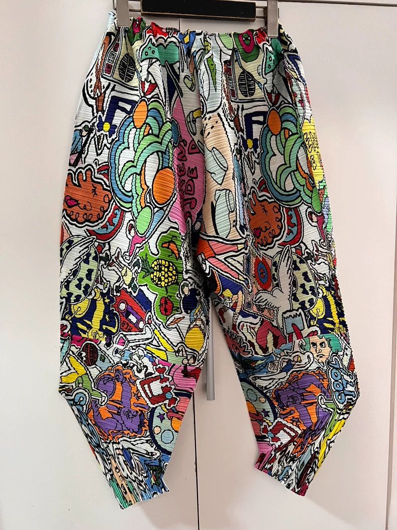 Issey Miyake issey miyake size:3 Graffiti chicken leg pants Size 42" / US 20 - 2 Thumbnail