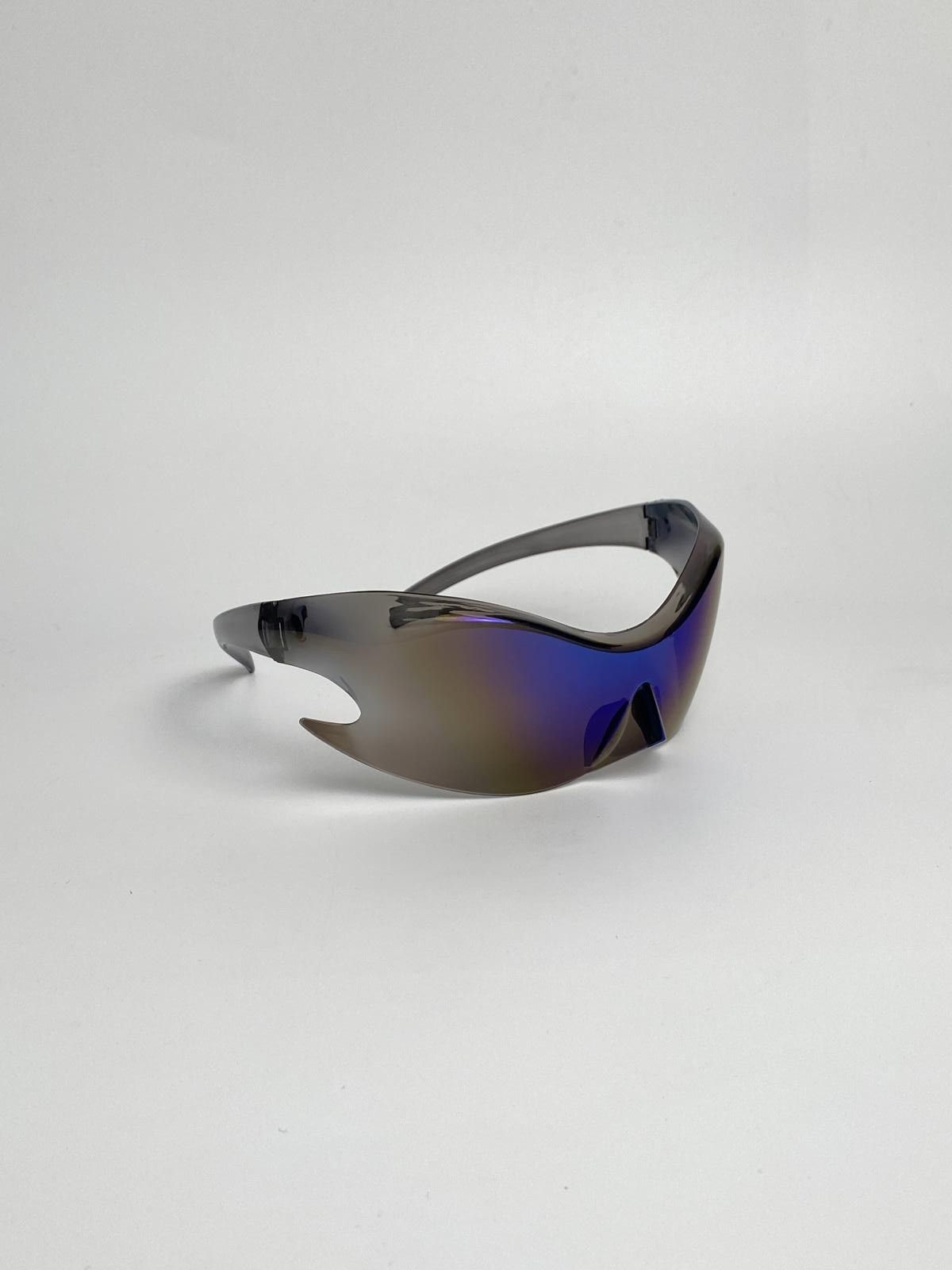 Other Y2k Vtg Avant Garde Futuristic Sliver Sunglasses Unisex OS Size ONE SIZE - 6 Thumbnail