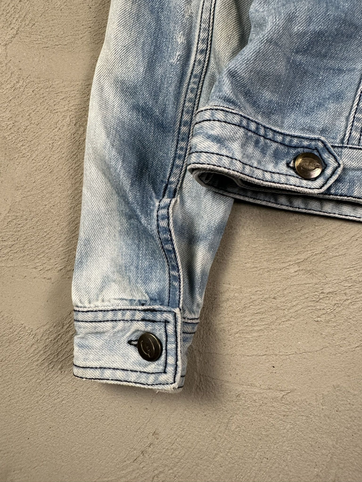 Just Cavalli 2000s Roberto Cavalli Denim Faded Jacket Y2k Size XS / US 0-2 / IT 36-38 - 14 Thumbnail
