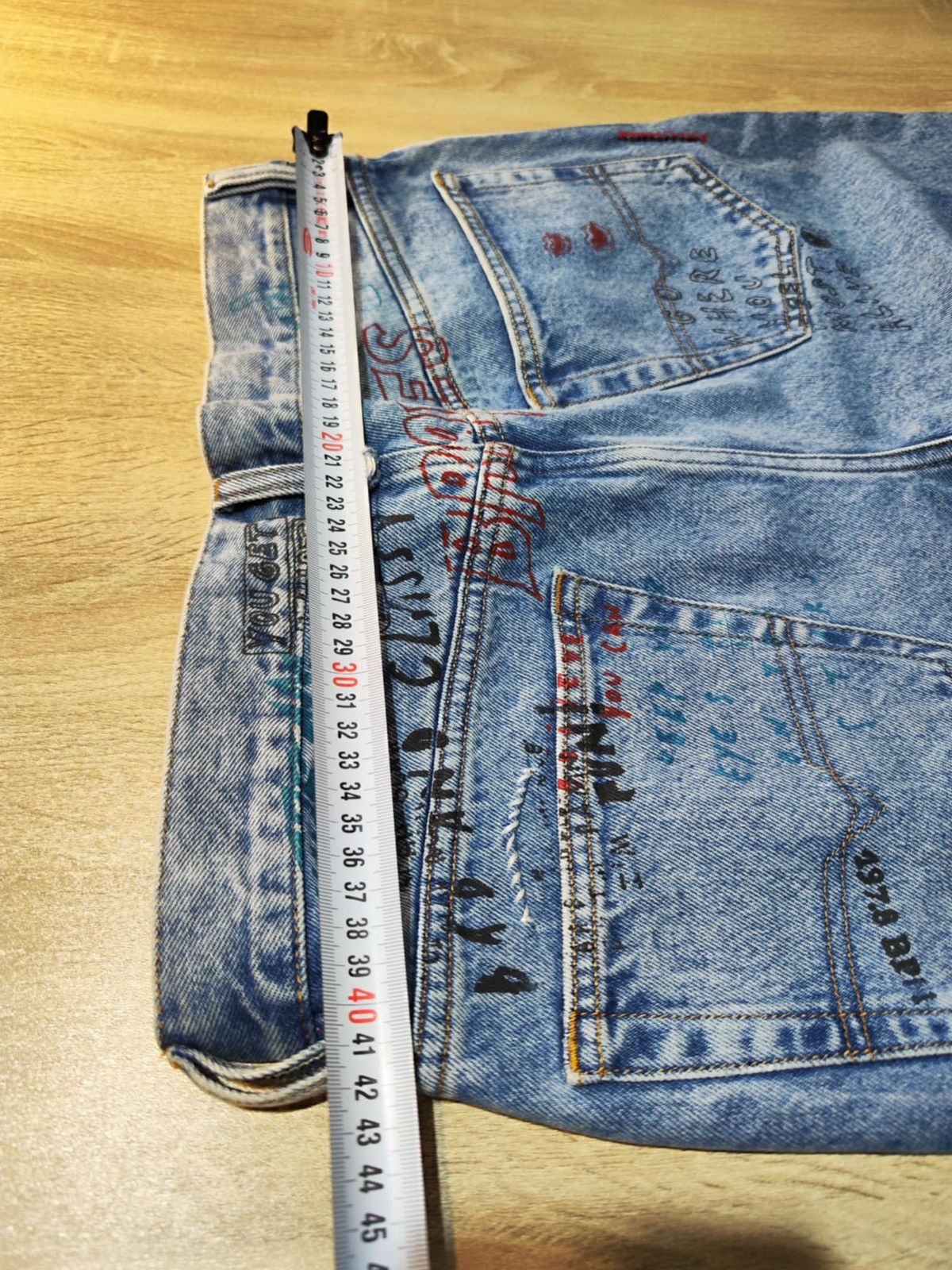 Diesel × Vintage Diesel Mharky slim skinny graffiti jeans size 31 Size US 31 - 14 Thumbnail