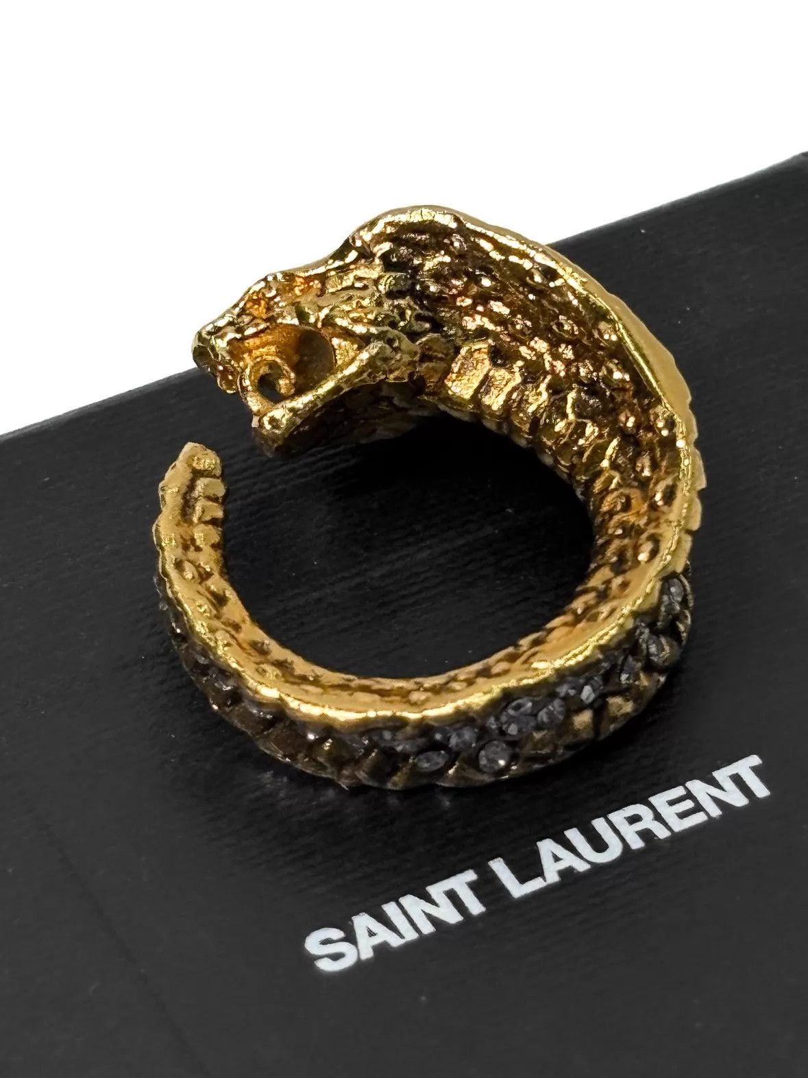 Saint Laurent Paris SLP 22SS Pave Cobra Brass Ring Size 6 Size ONE SIZE - 3 Thumbnail